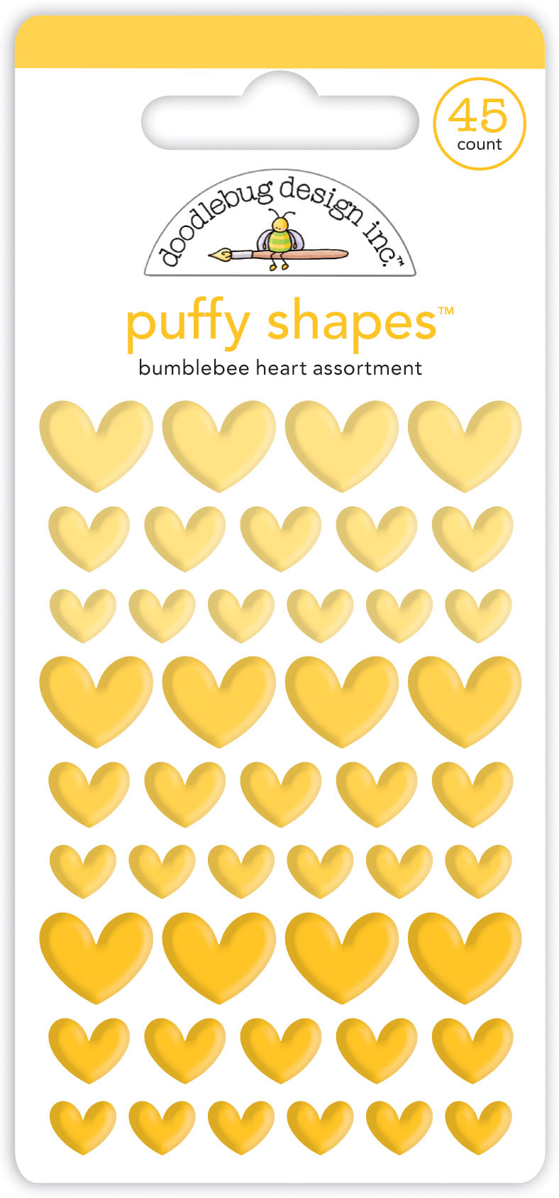 Bumblebee Heart Puffy Shapes