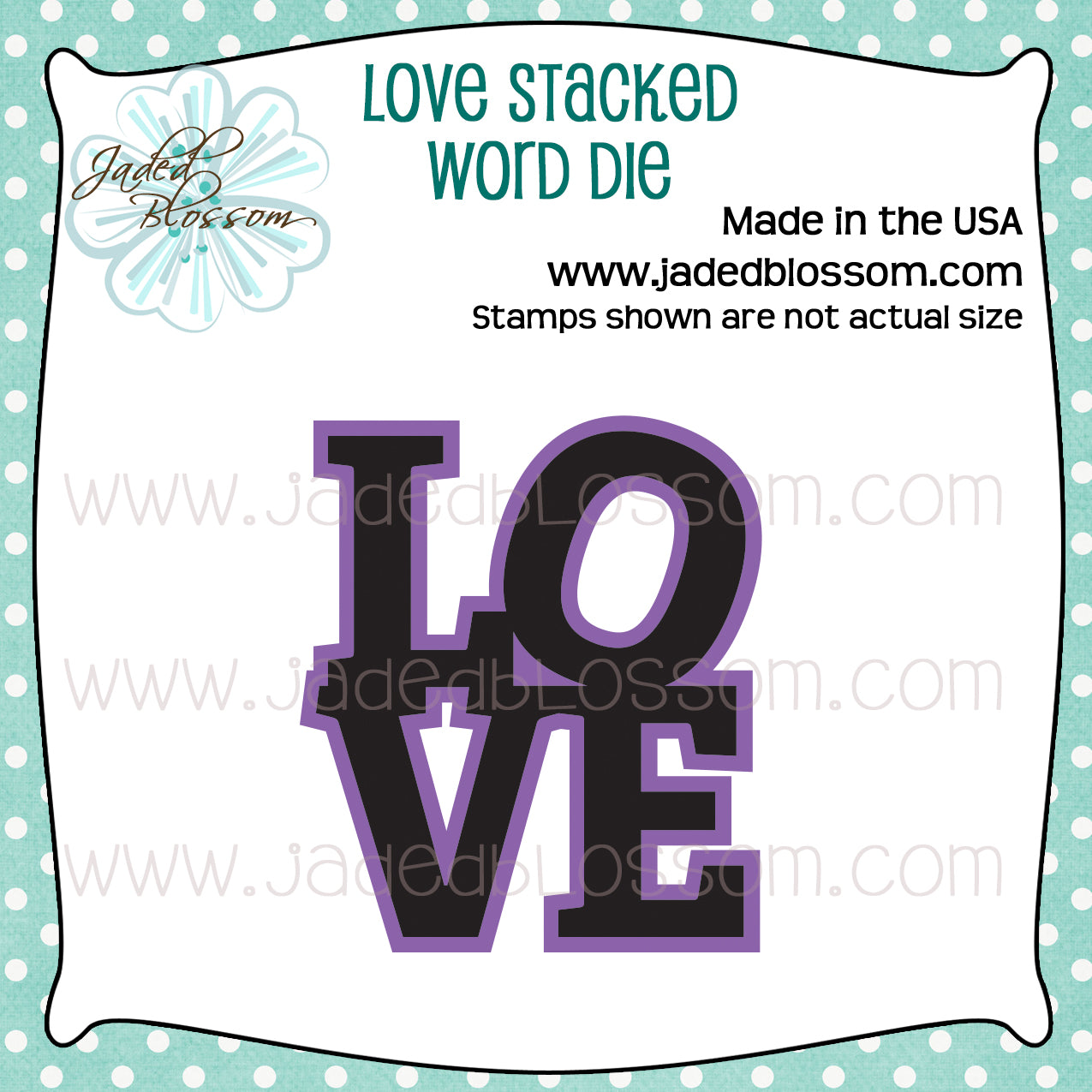 LOVE Stacked Word Die