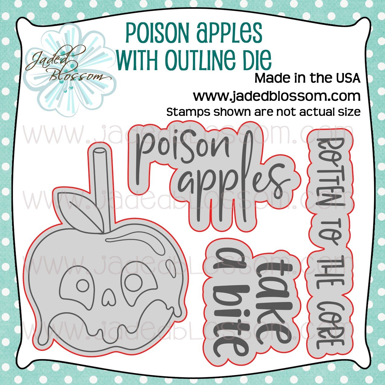 Poison Apples with Outline Dies