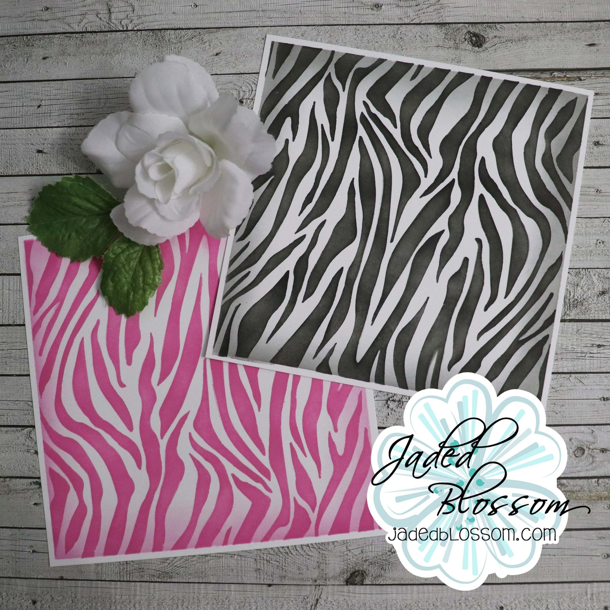 Zebra Stripe Stencil - Jaded Blossom