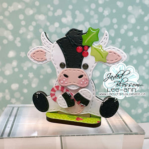 MDF Gnome: Cow with Stand