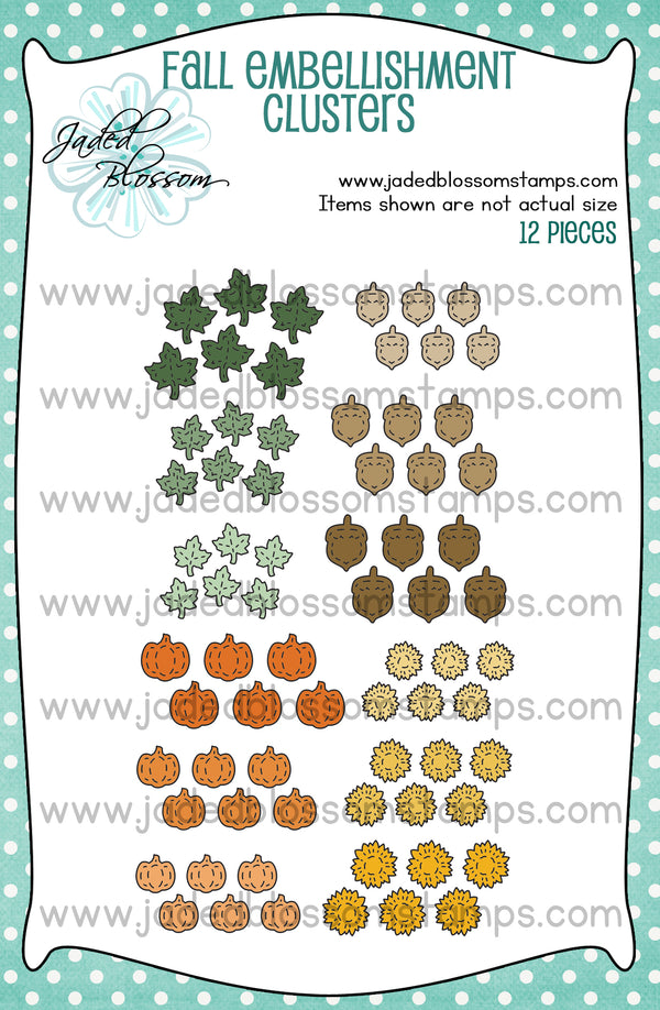Fall Embellishment Clusters - Jaded Blossom