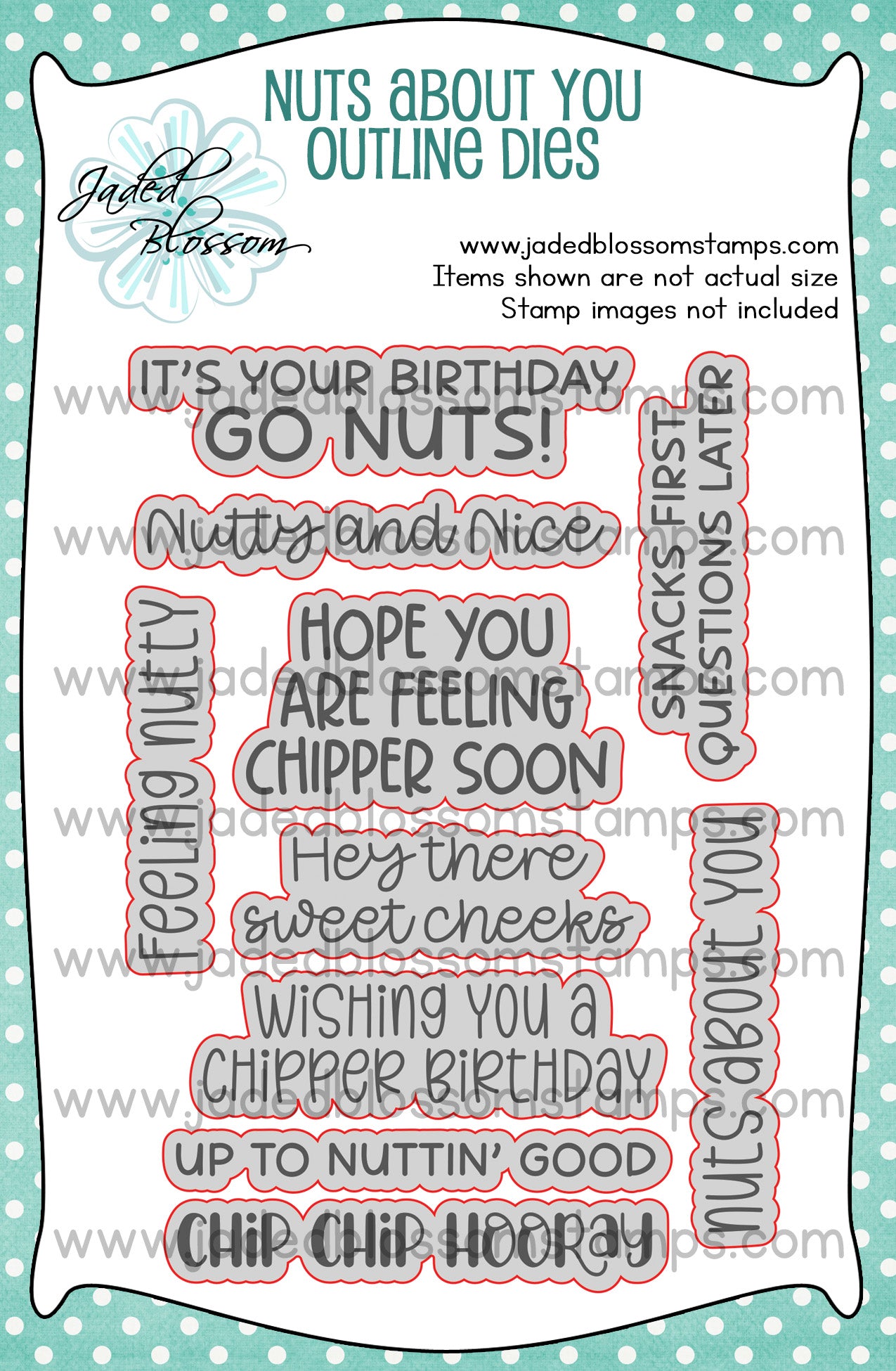 Nuts about You Outline Dies