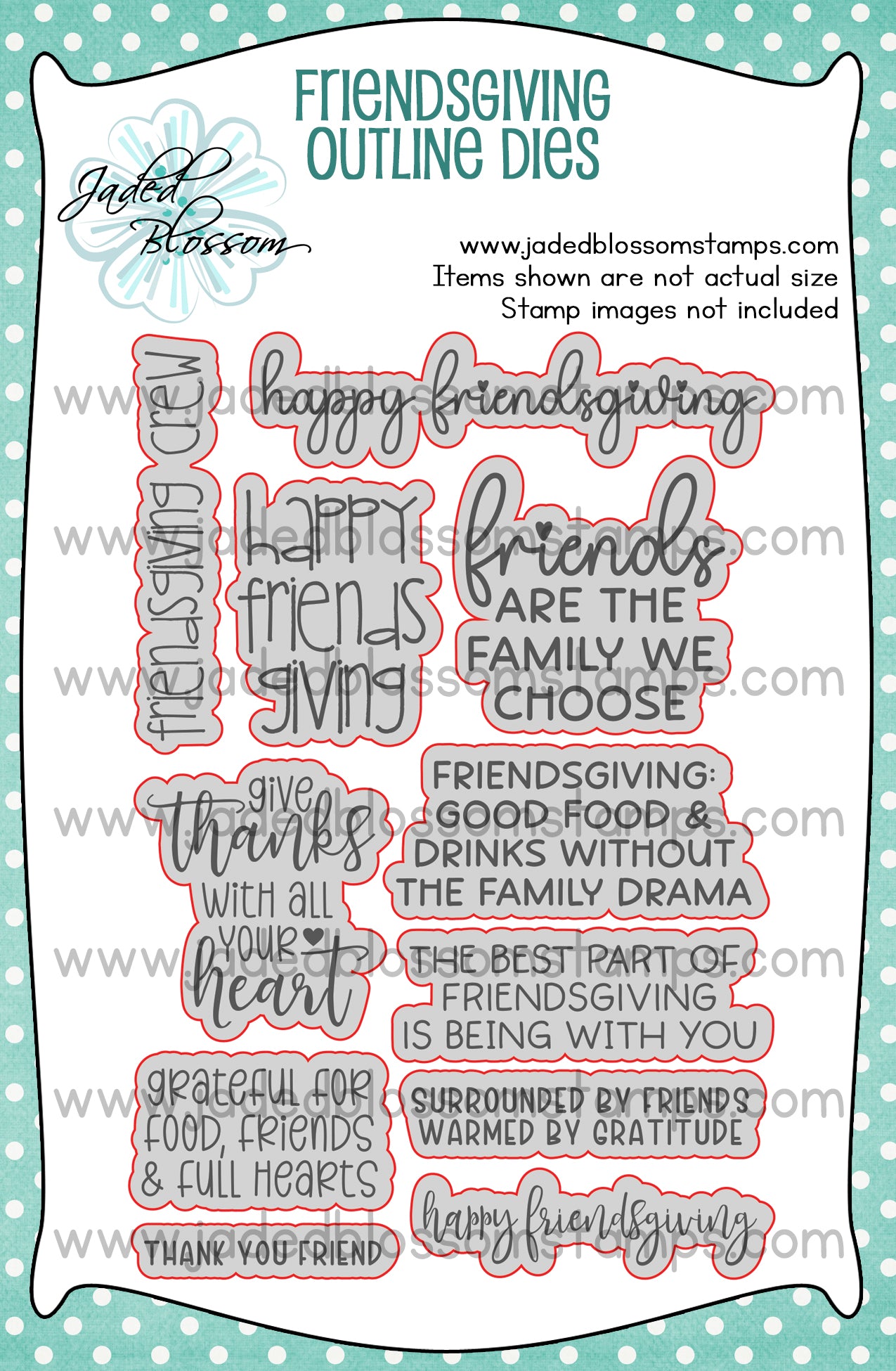 Friendsgiving Outline Dies