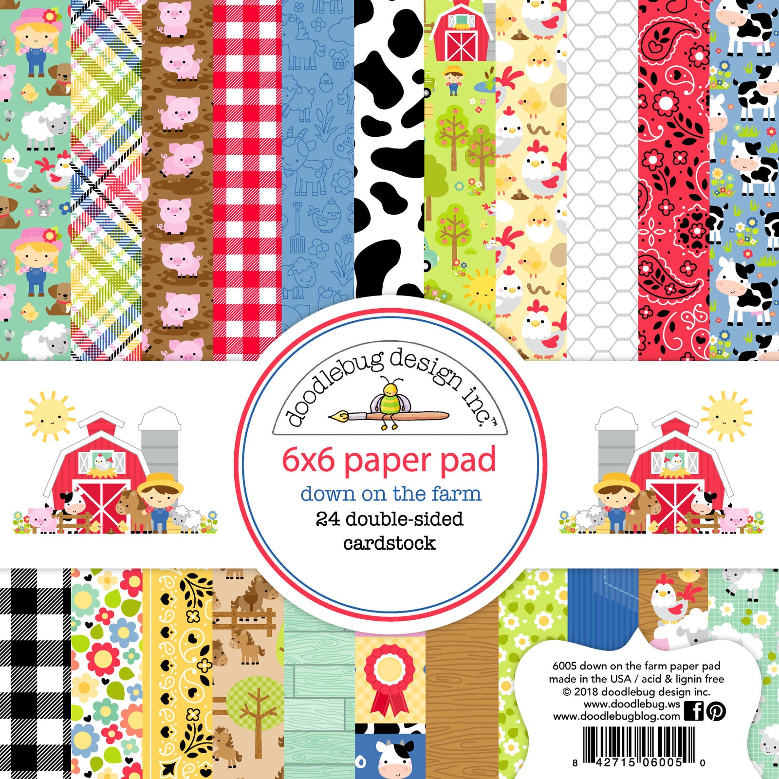 Down on the Farm 6x6 Paper Pad