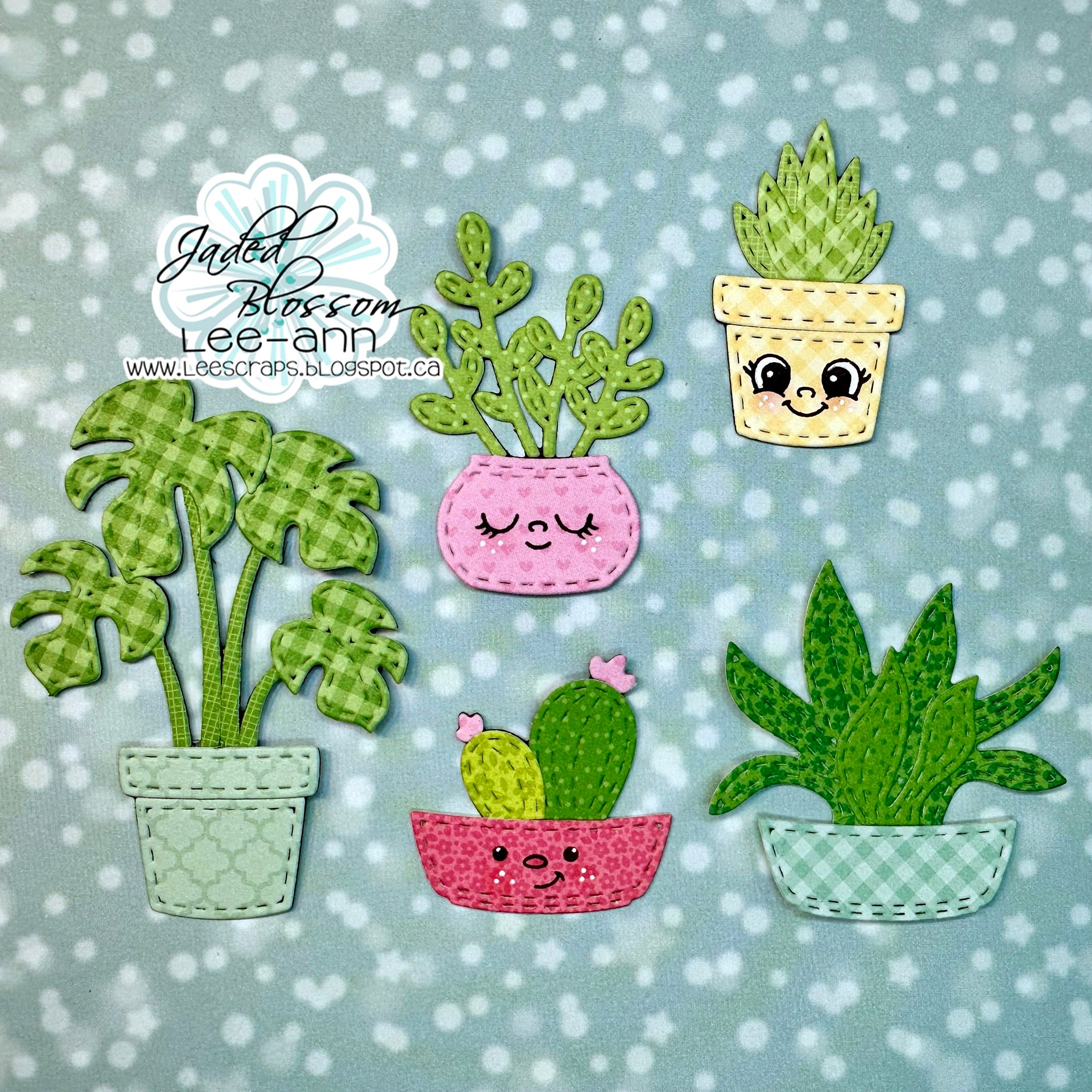 sizzix succulent dies Potted Plants Die