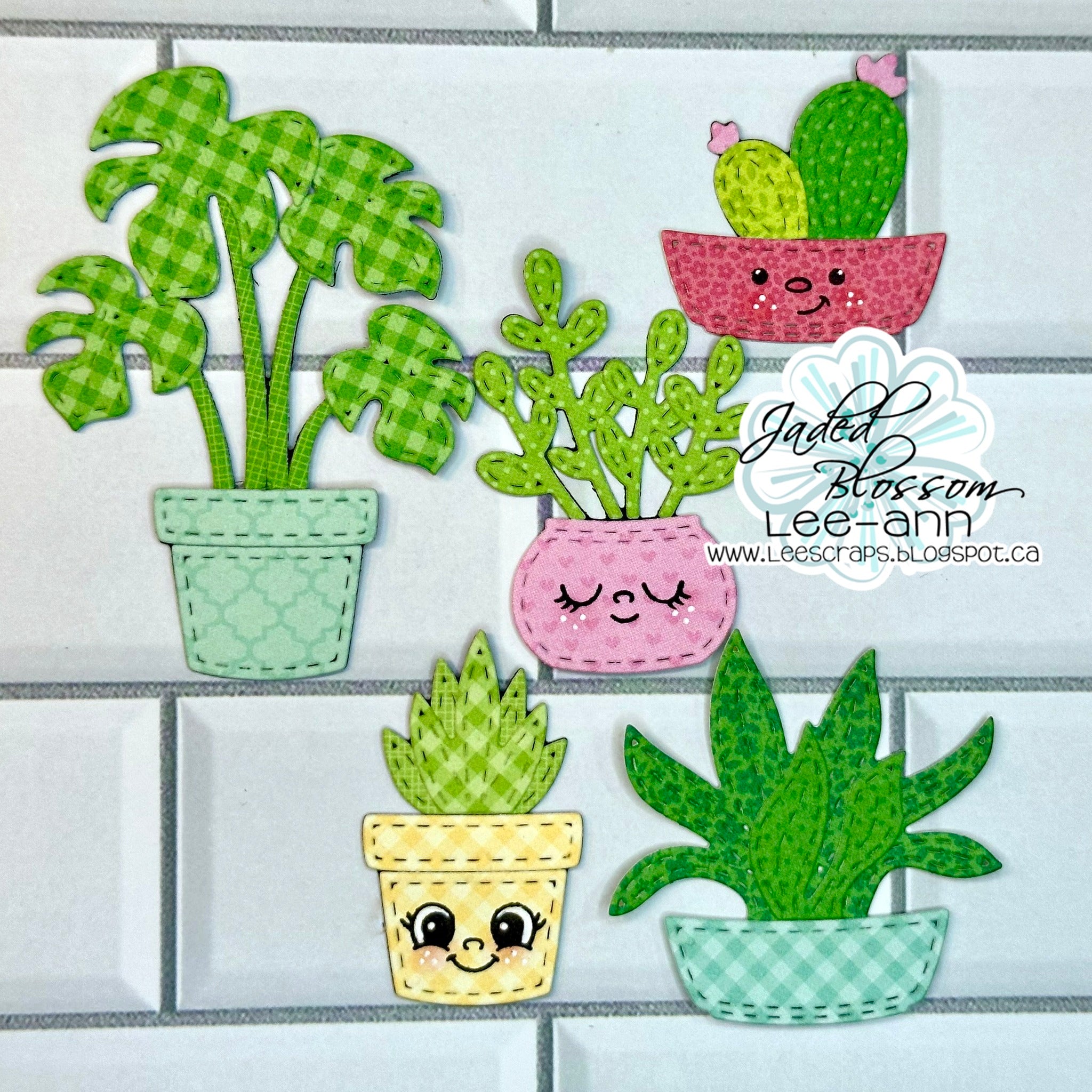 sizzix succulent dies Potted Plants Die