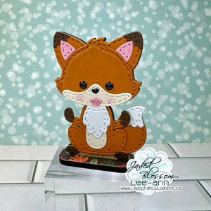 MDF Gnome Friend: Fox with Stand