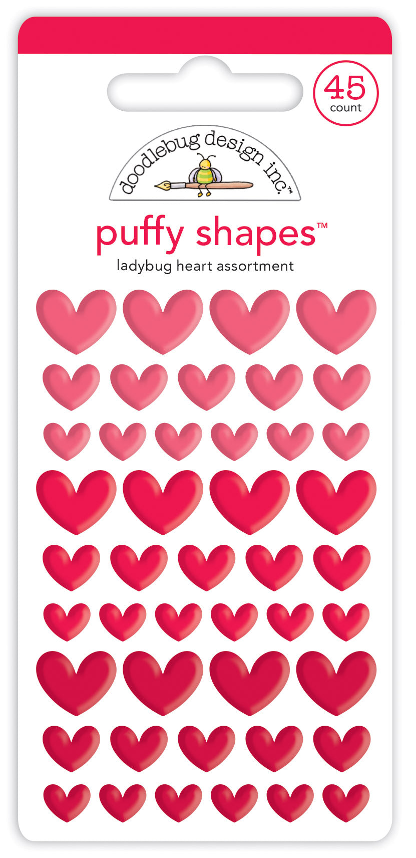 Ladybug Heart Puffy Shapes