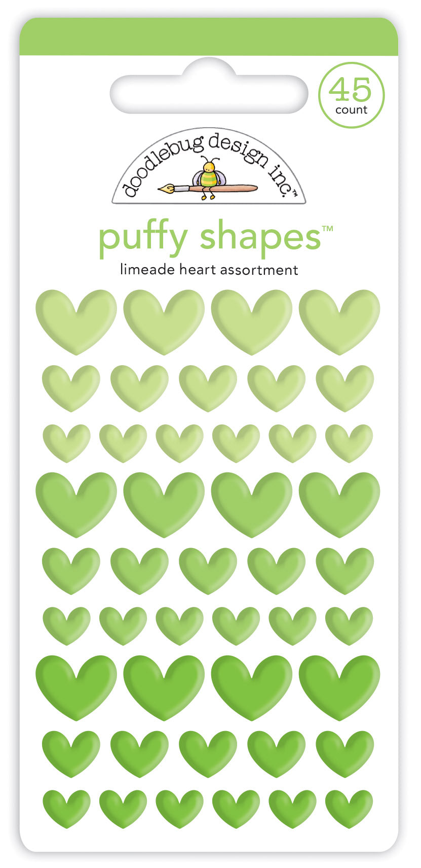 Limeade Heart Puffy Shapes
