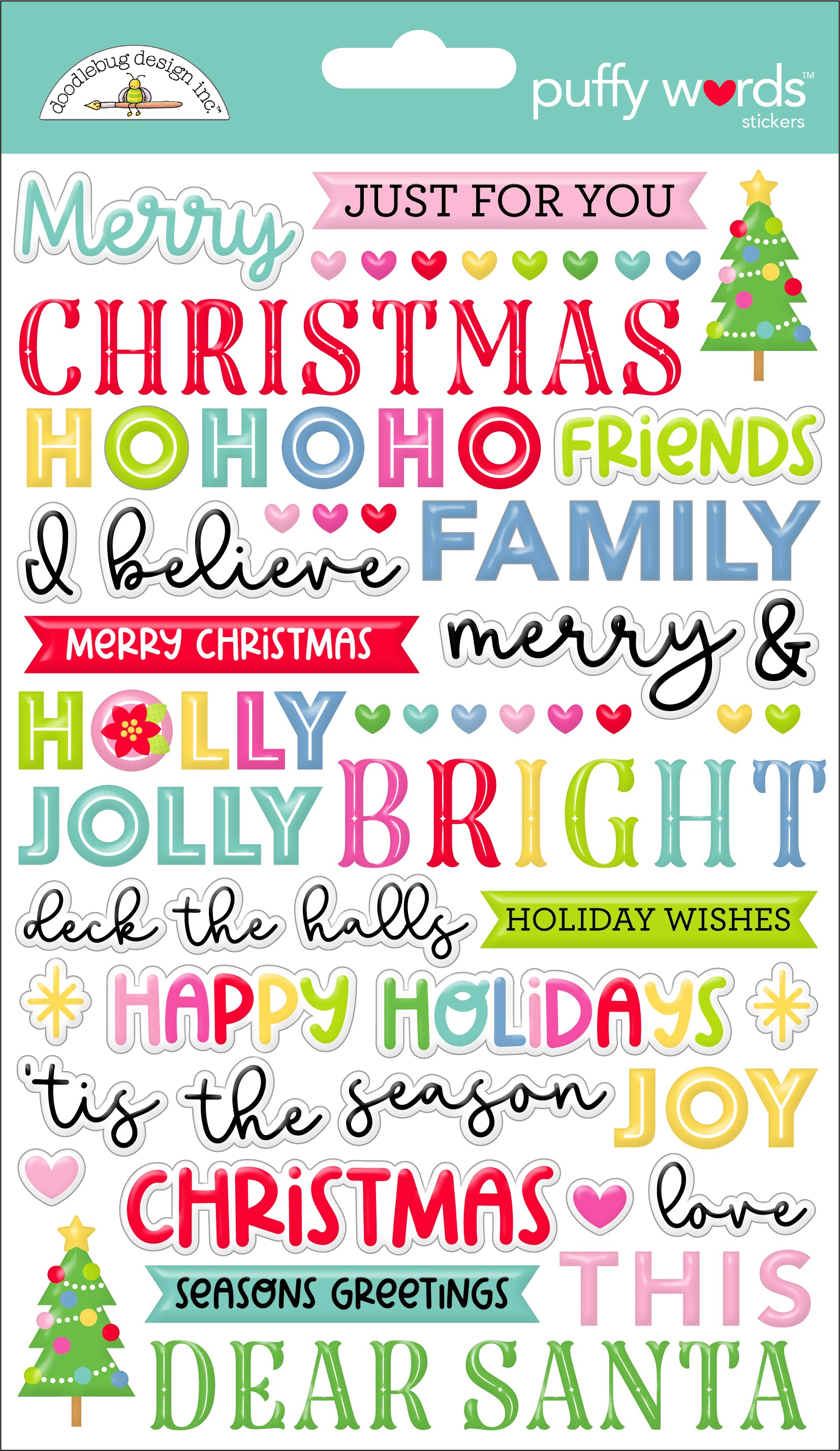 Oh What Fun Puffy Word Stickers