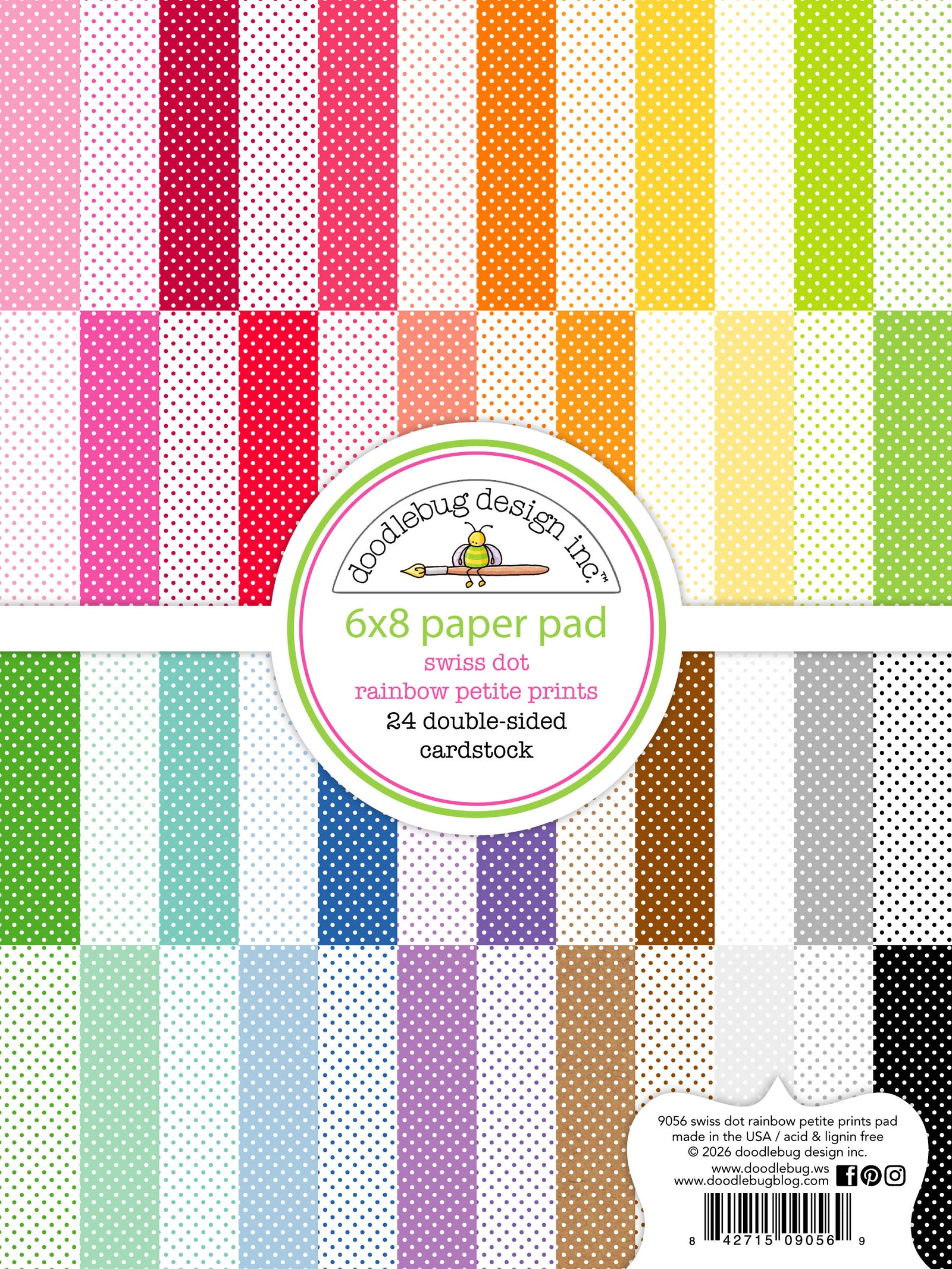 Swiss Dot Rainbow Petite Prints 6x8 Paper Pad