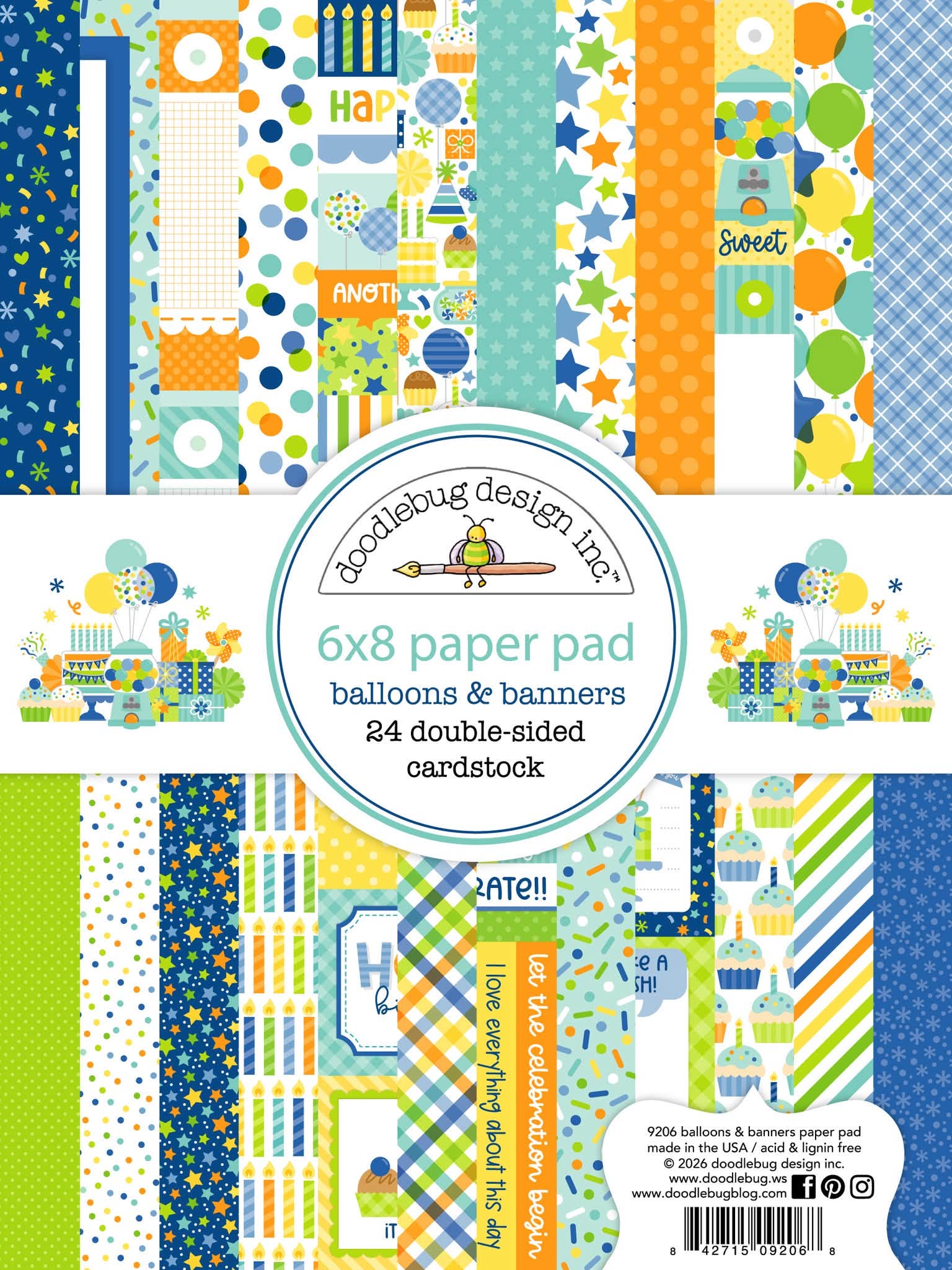 Balloons & Banners 6x8 Paper Pad