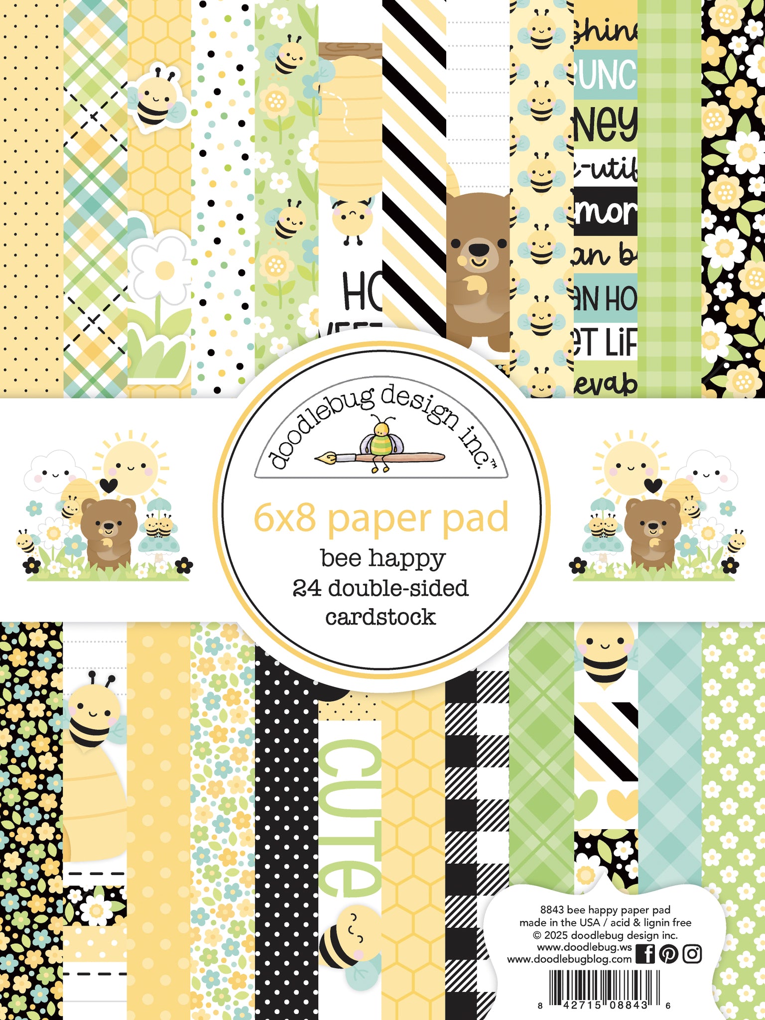 Bee Happy 6x8 Paper Pad