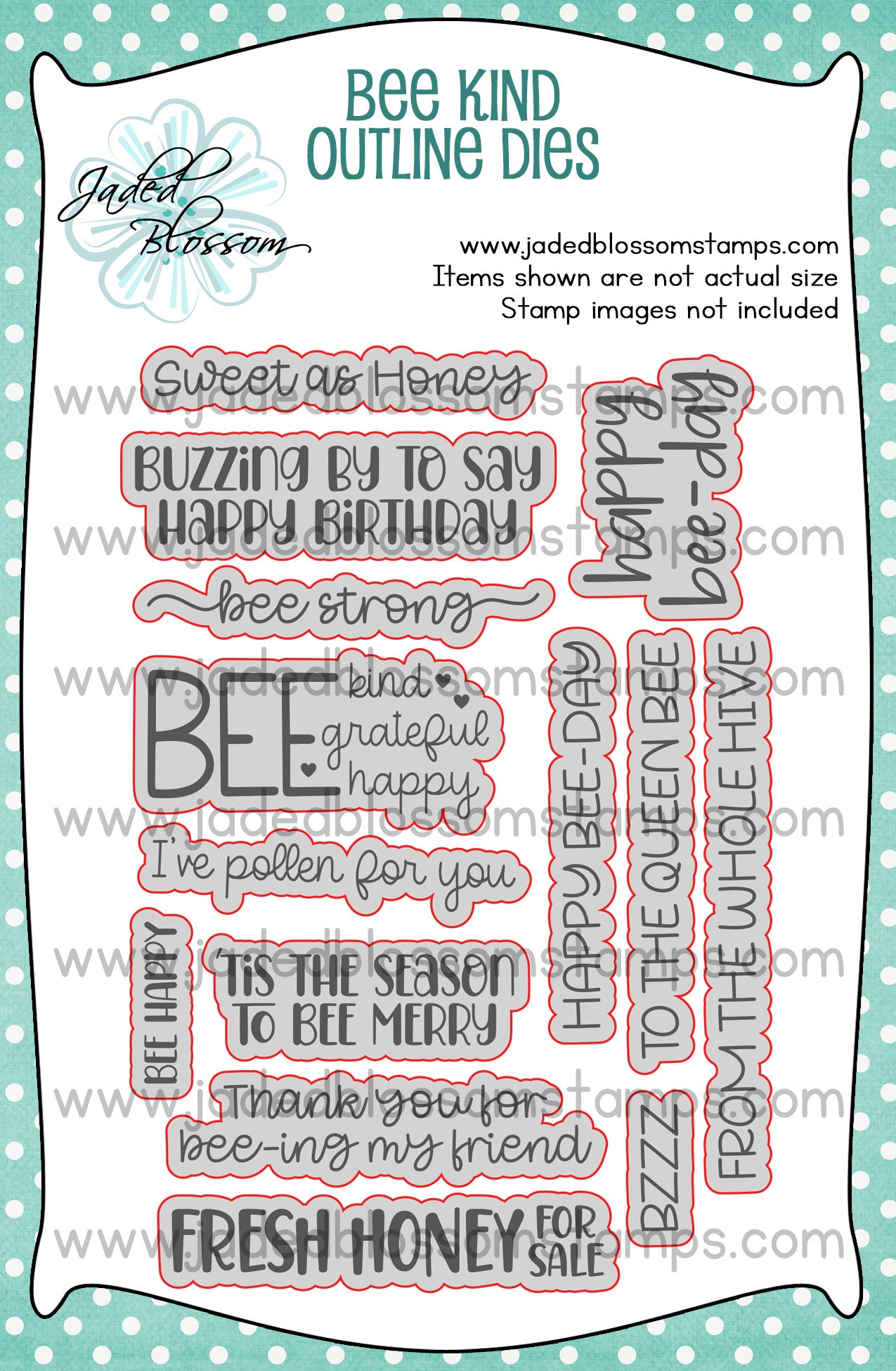 Bee Kind Outline Dies