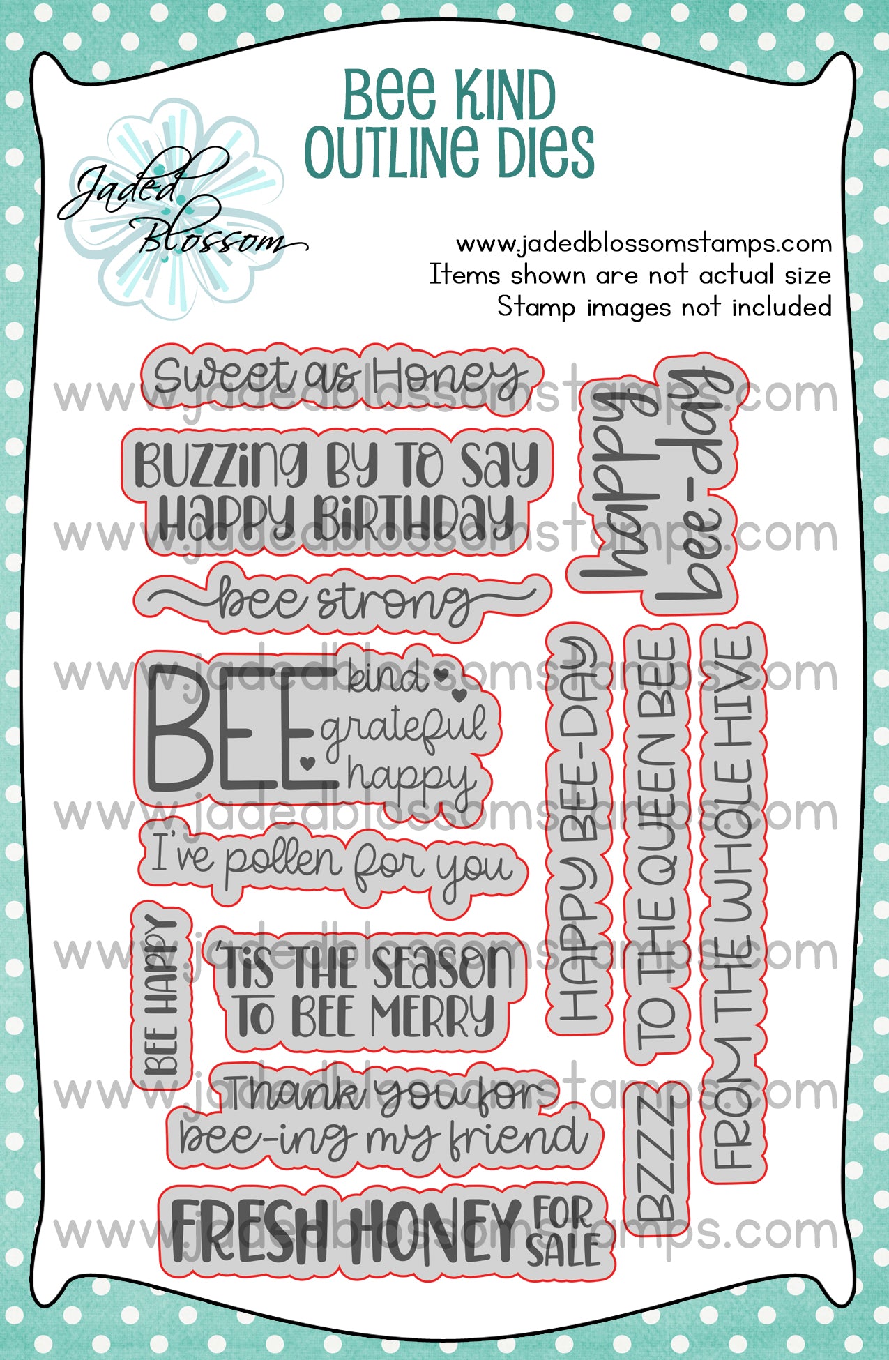 Bee Kind Outline Dies