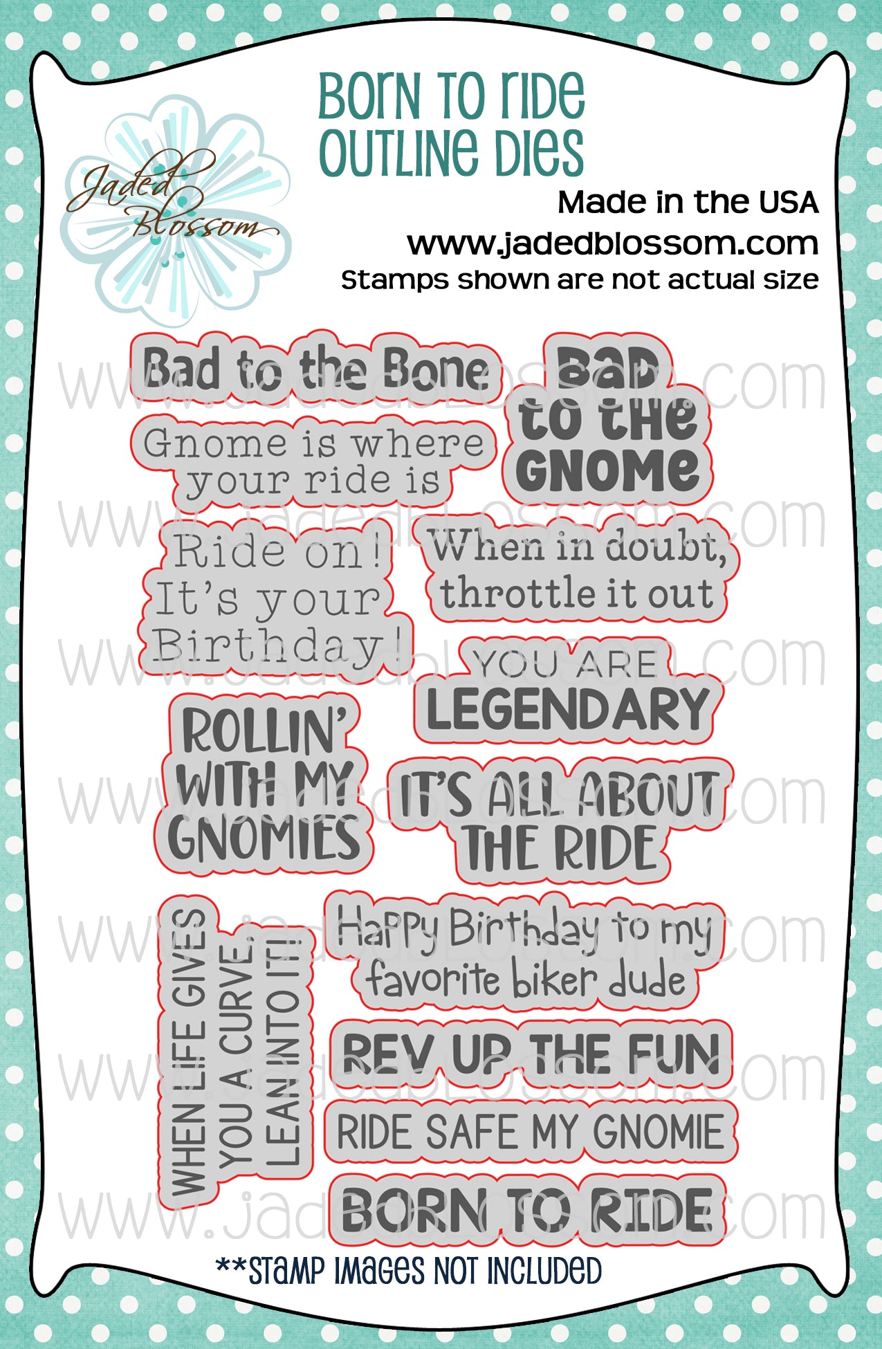 Born to Ride Outline Dies