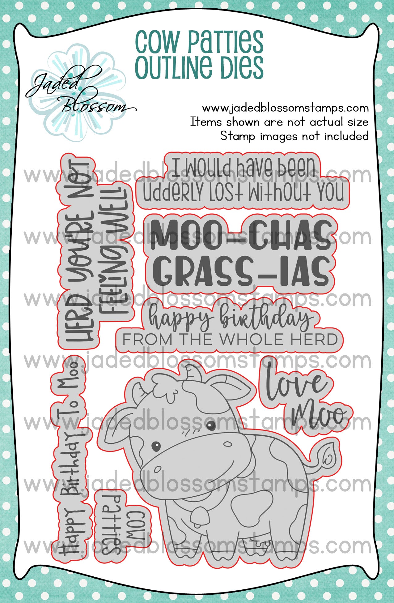 Cow Patties Outline Dies