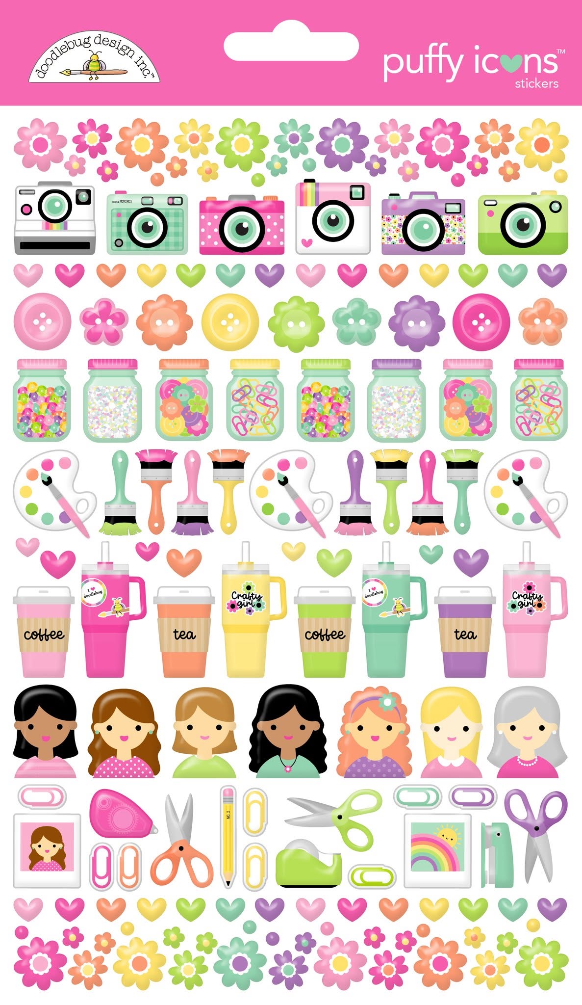 Crafty Puffy Icon Stickers