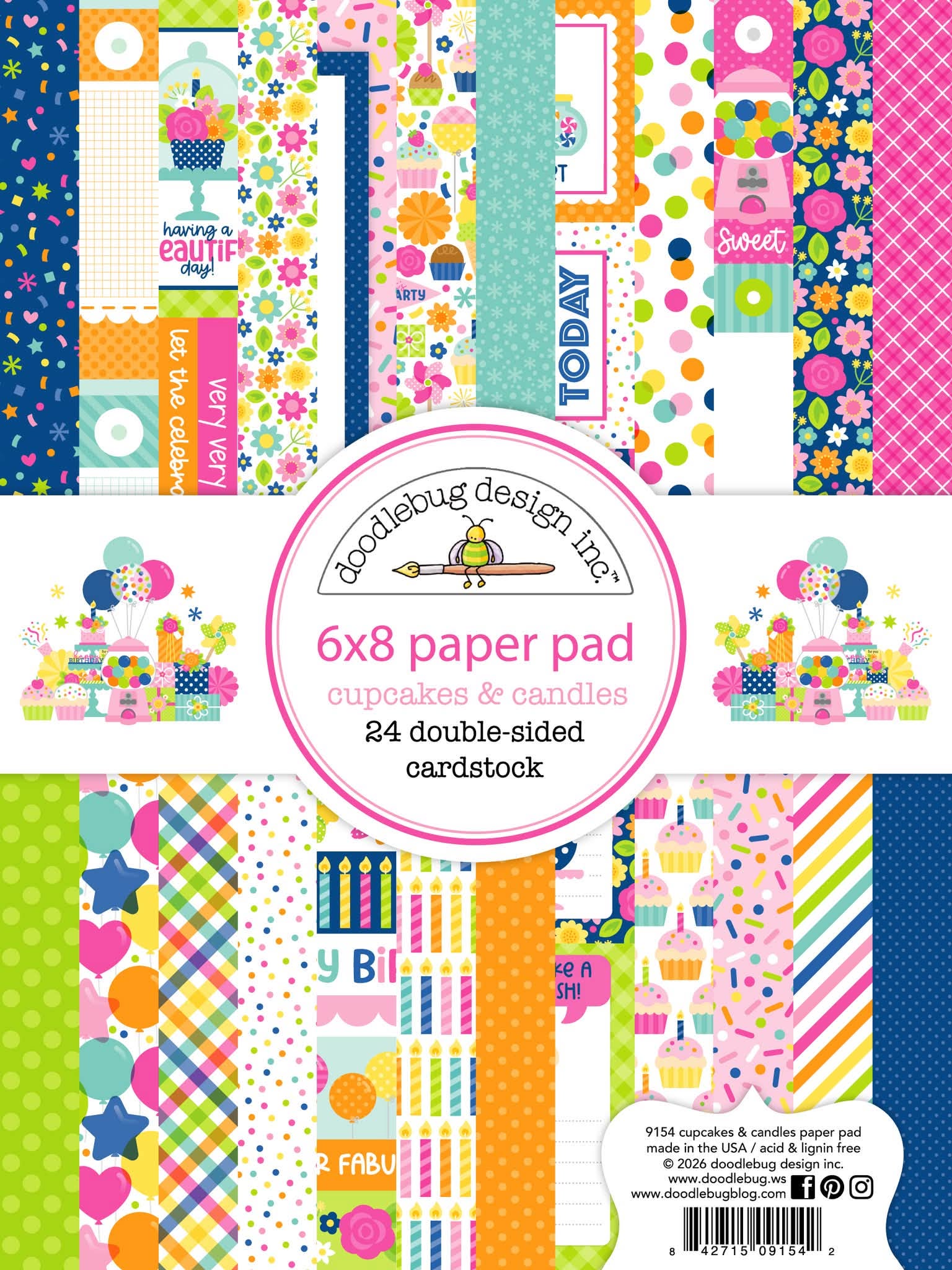 Cupcake & Candles 6x8 Paper Pad