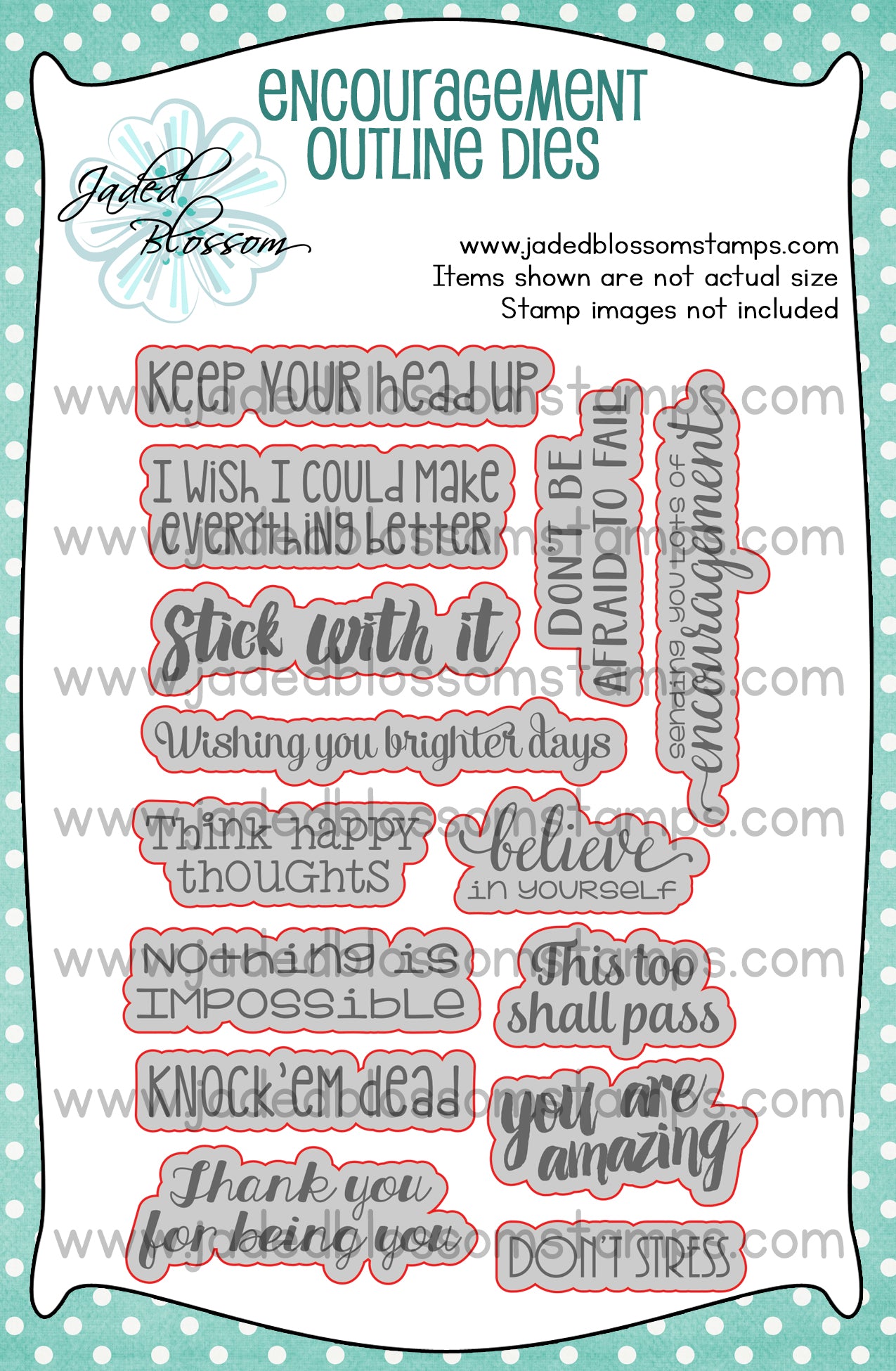 Encouragement Outline Dies