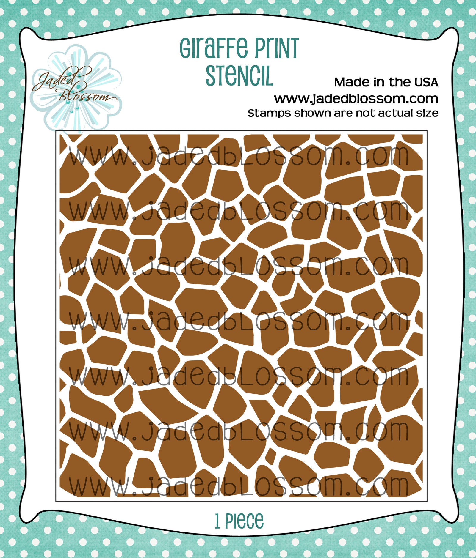 Giraffe Print Stencil