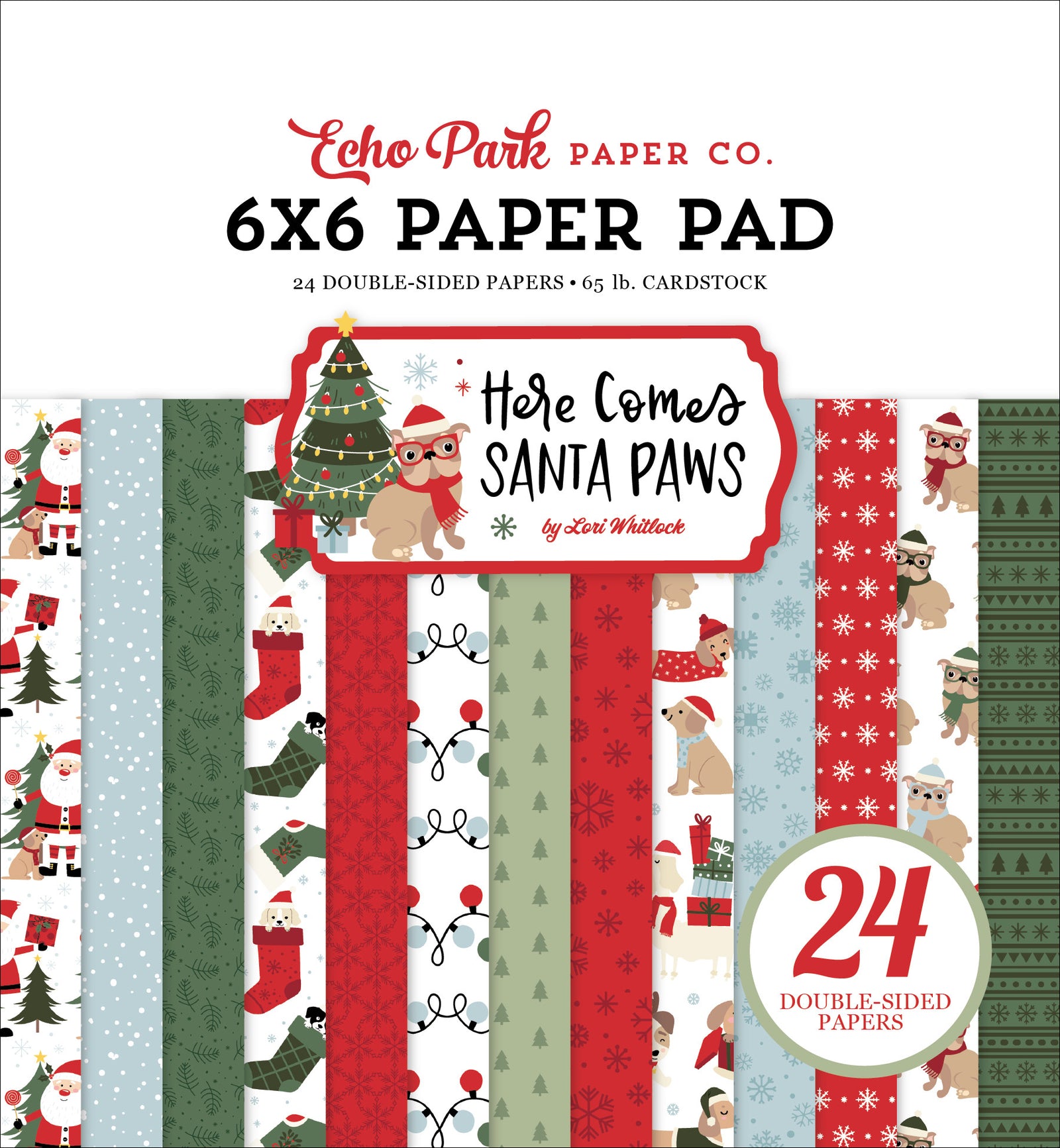 Here Comes Santa Paws 6x6 Paper Pad