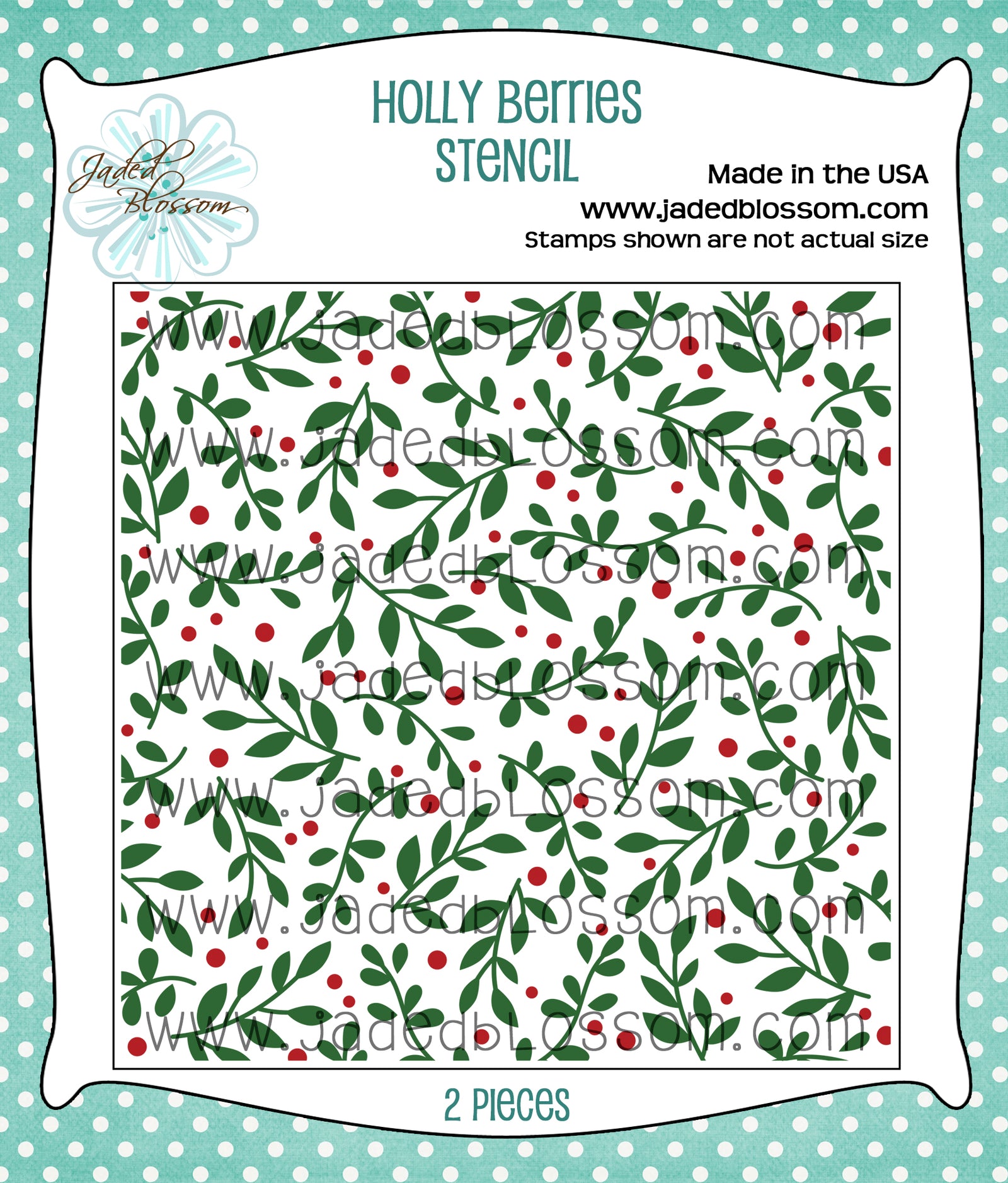 Holly Berries Stencil