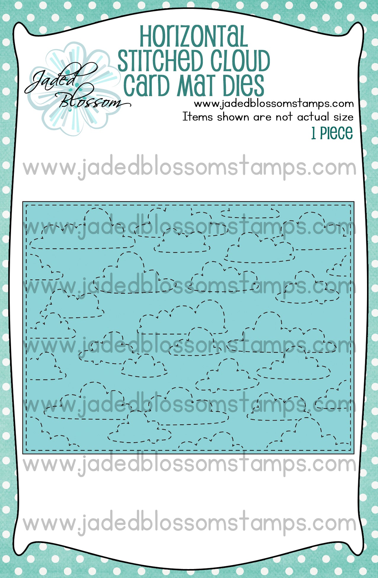 Horizontal Stitched Clouds Card Mat Die