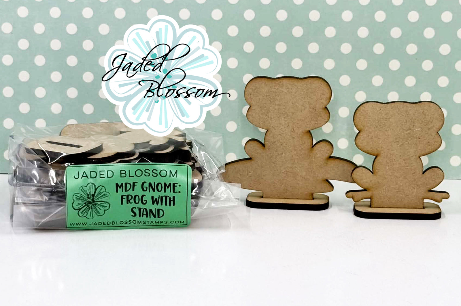 MDF Gnome Friend: Frog with Stand