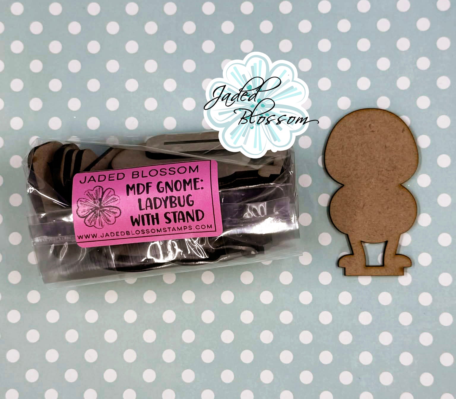 MDF Gnome: Ladybug with Stand