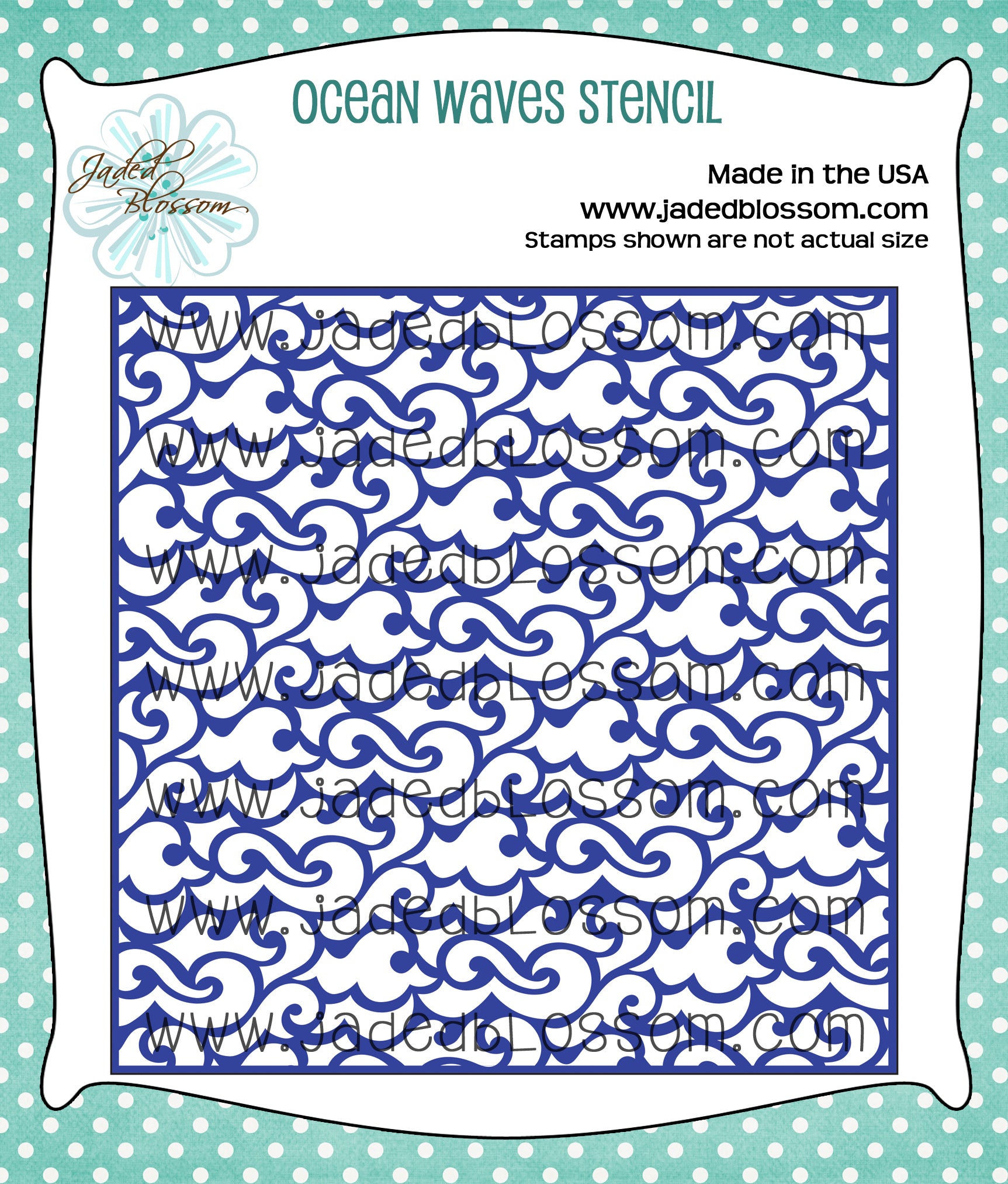 Ocean Waves Stencil