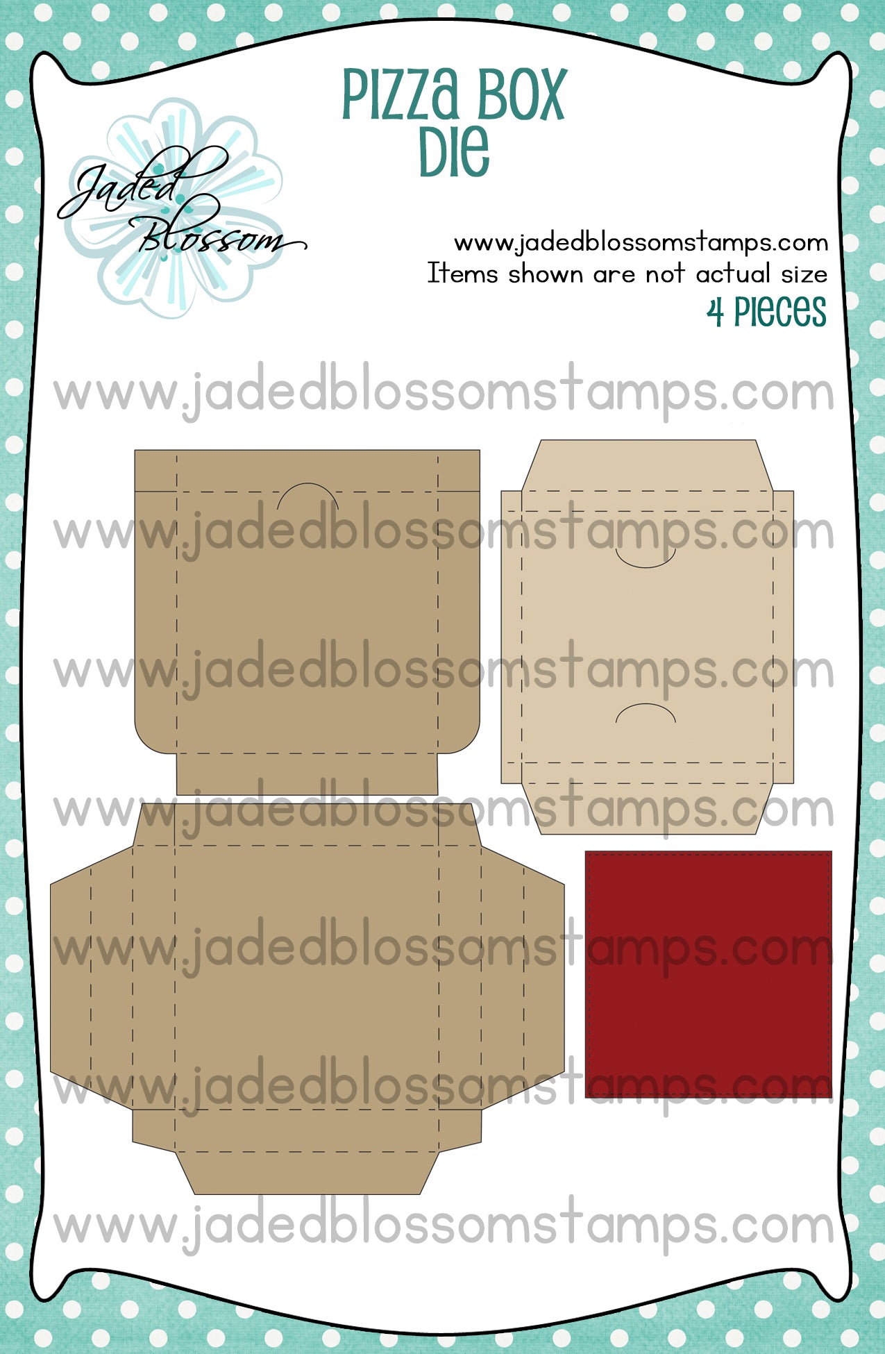 Pizza Box Die - Jaded Blossom