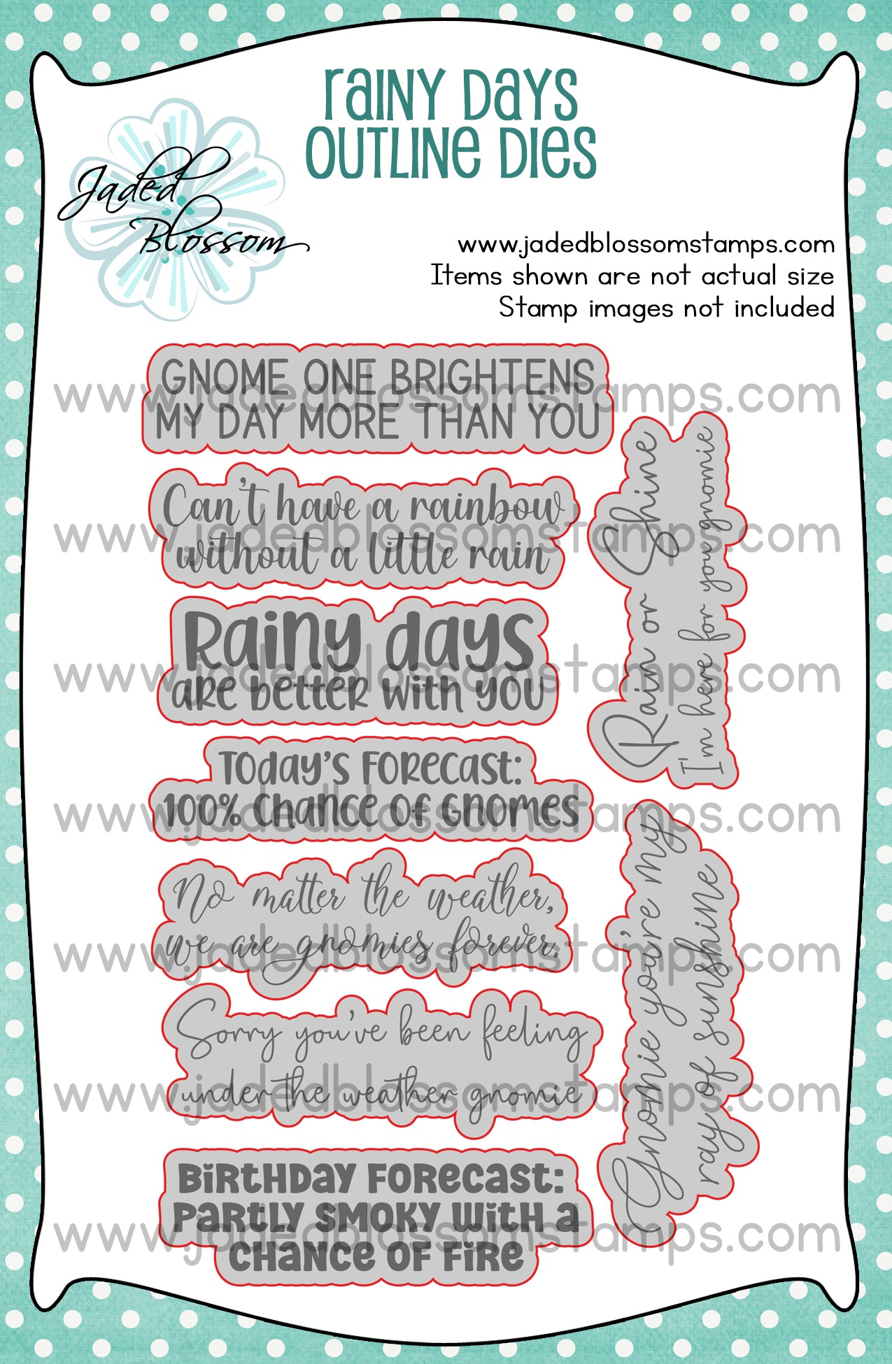 Rainy Days Outline Dies