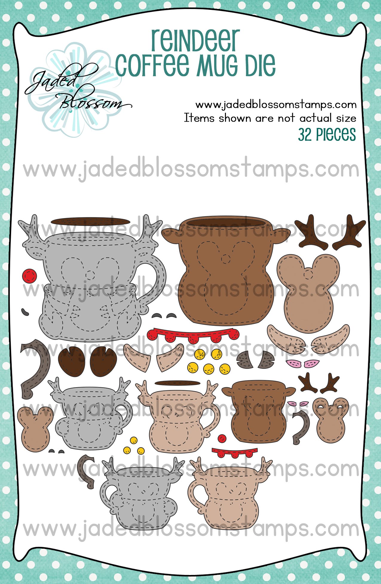 Reindeer Coffee Mug Dies