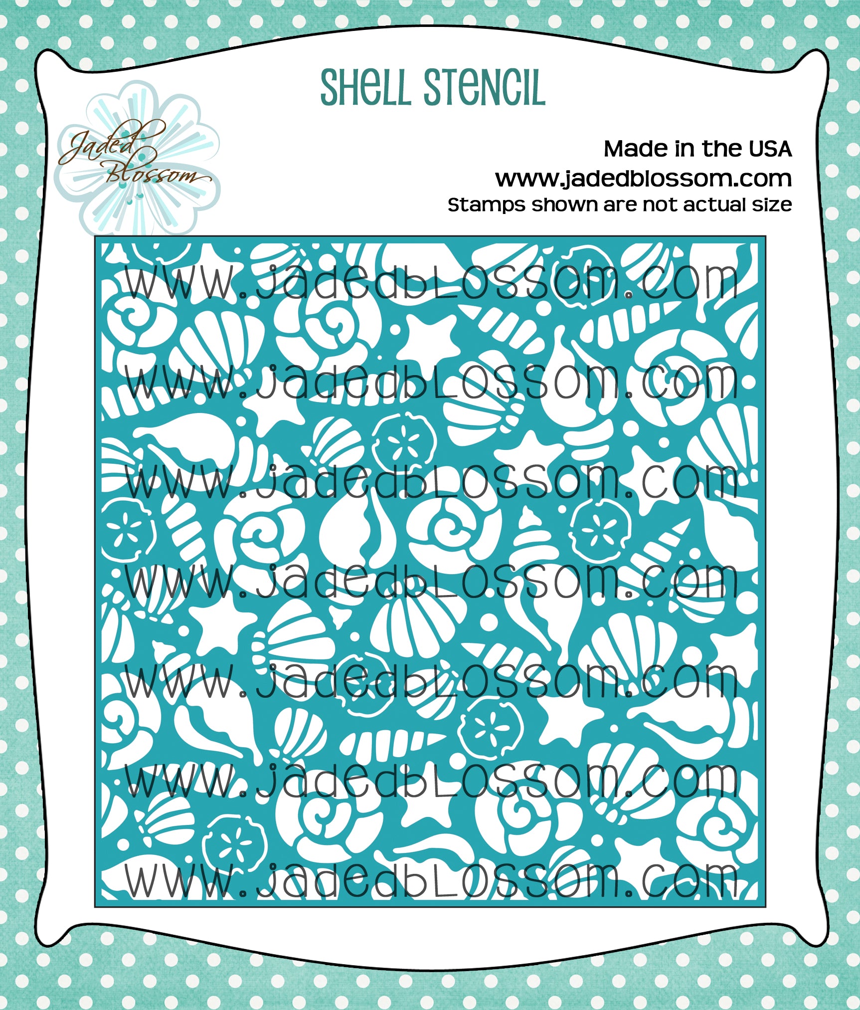Shellback Stencile Shell Stencil - Jaded Blossom