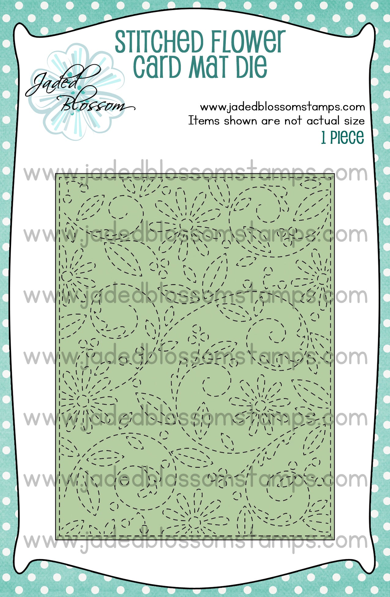 Stitched Flower Card Mat Die