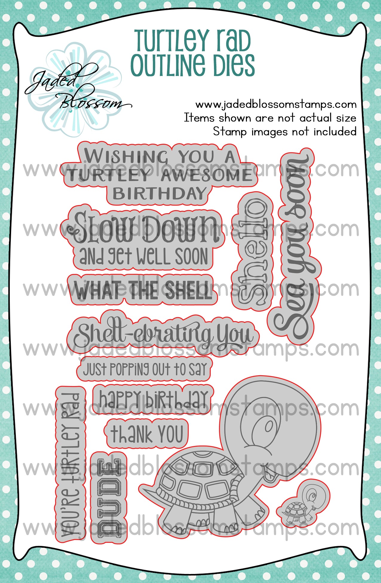 Turtley Rad Outline Dies