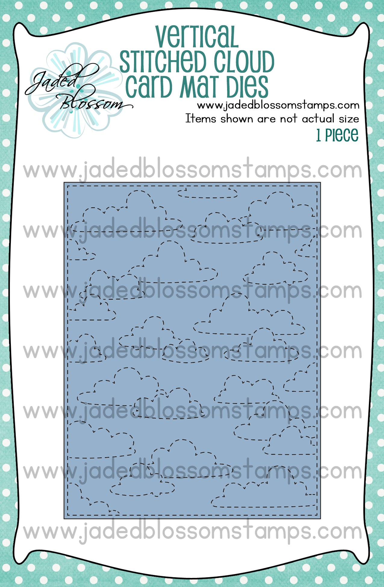 Vertical Stitched Clouds Card Mat Die