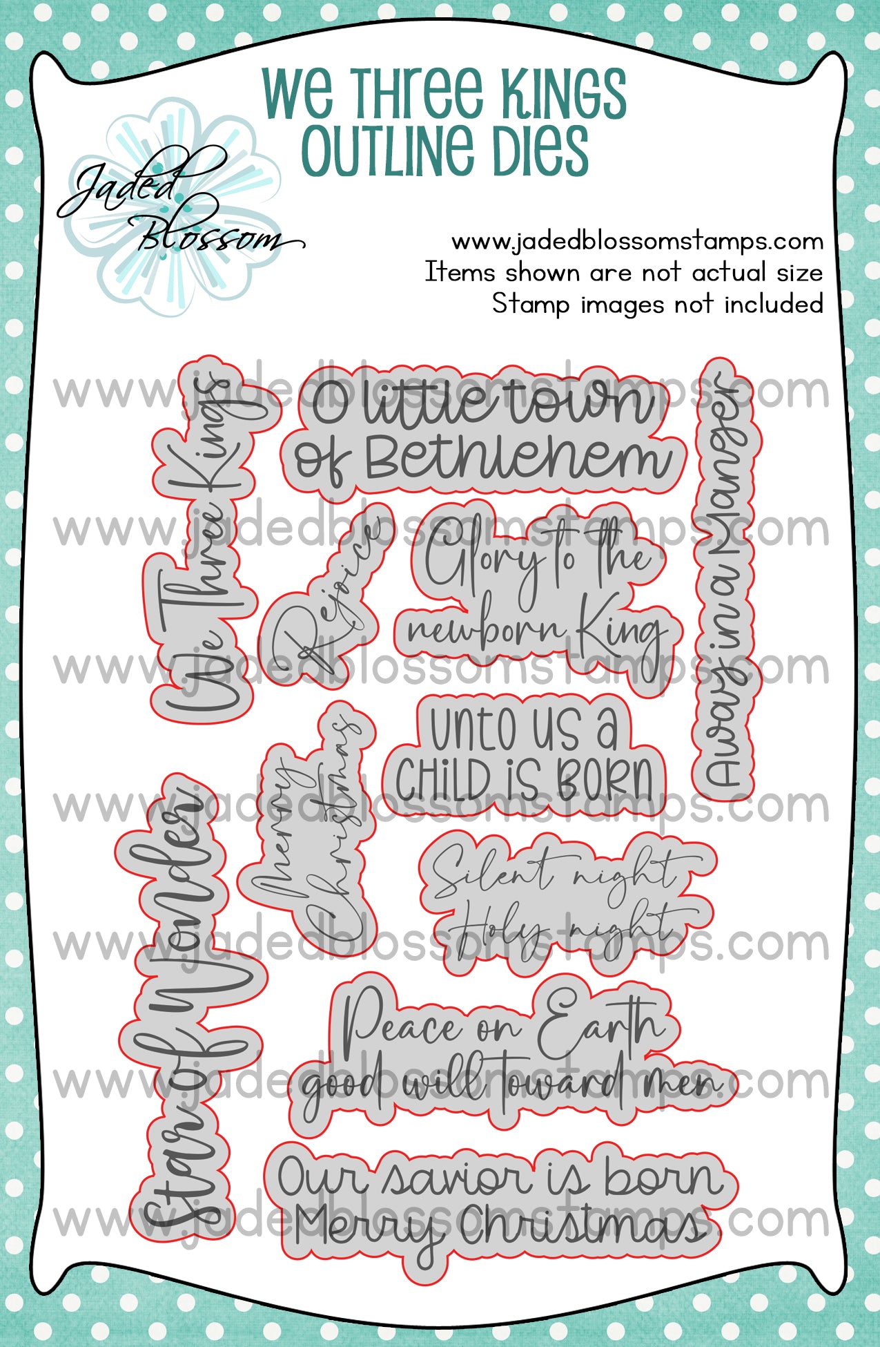 We Three Kings Outline Dies