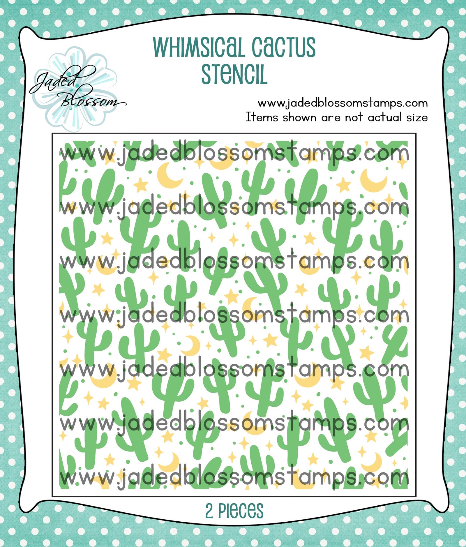 Whimsical Cactus Stencil