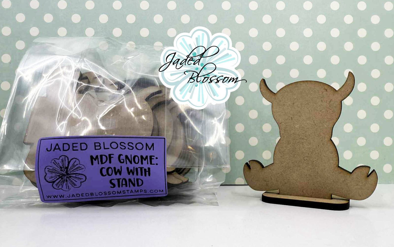 MDF Gnome: Cow with Stand