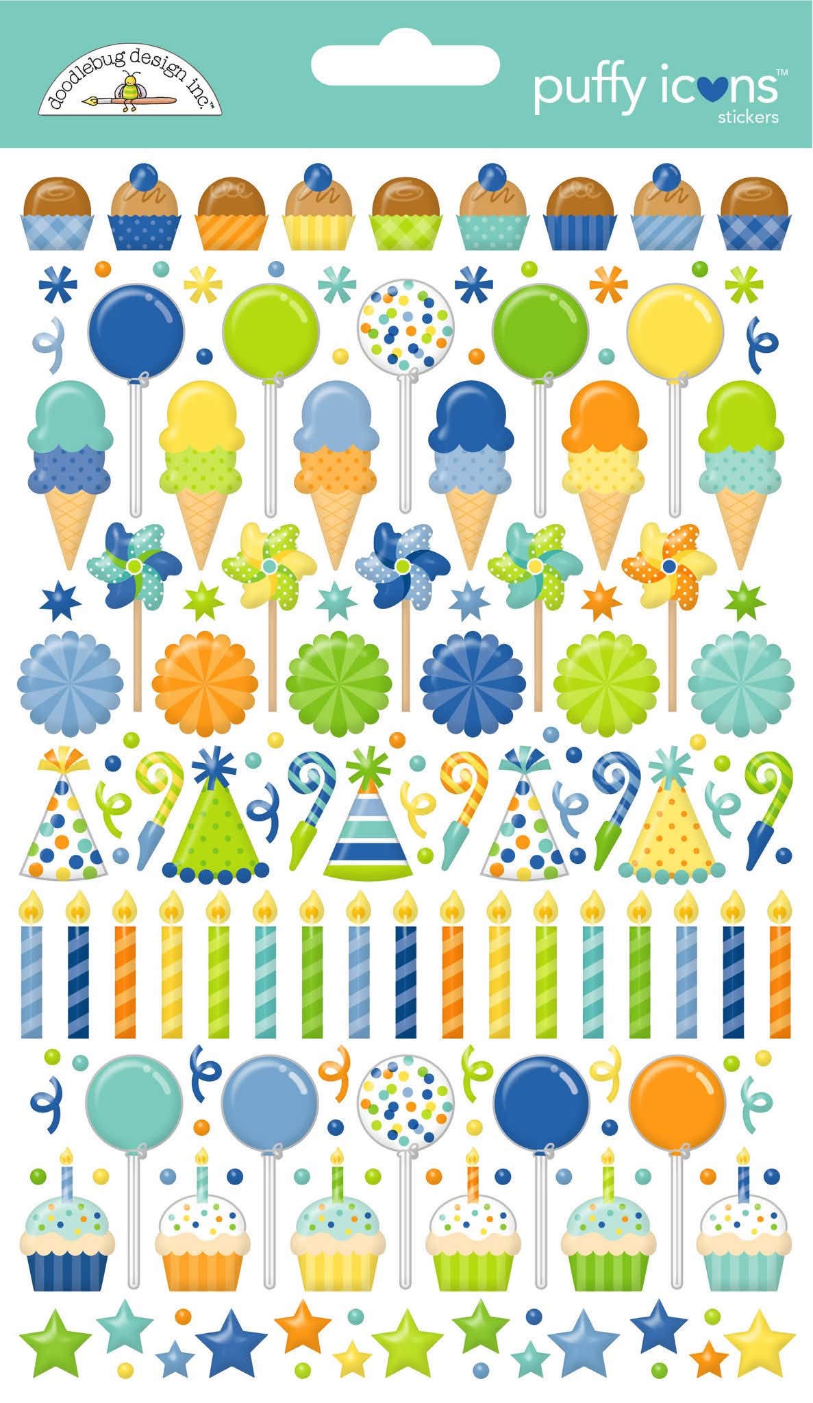 Balloons & Banners Puffy Icon Stickers