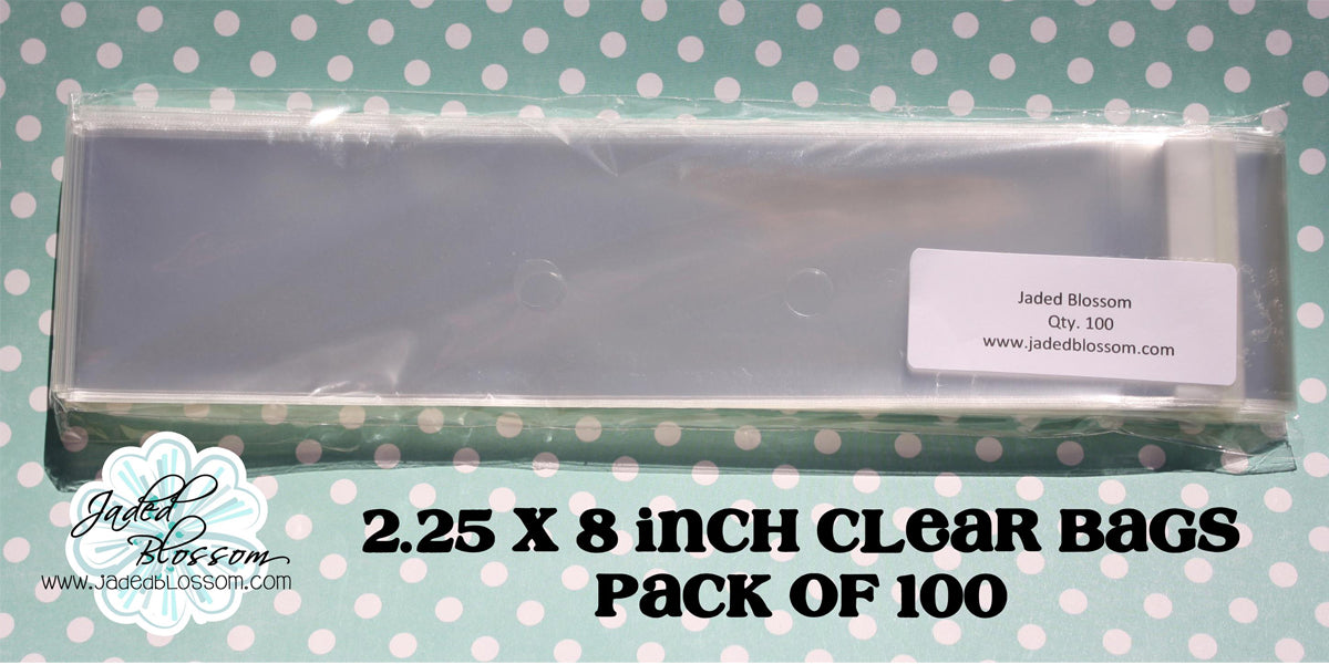 2.25 x 8 Inch Clear Bags