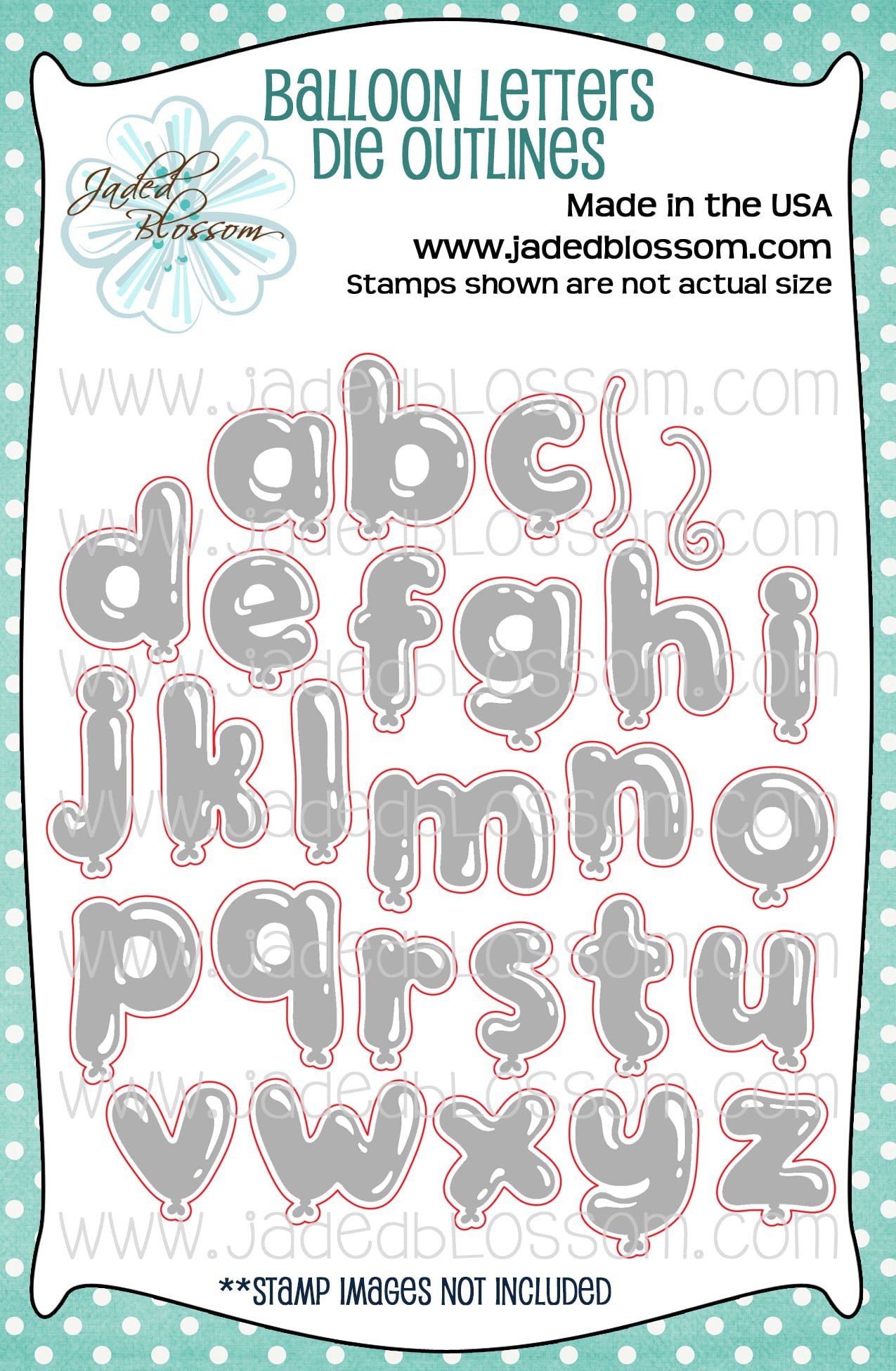 Balloon Letters Outline Dies