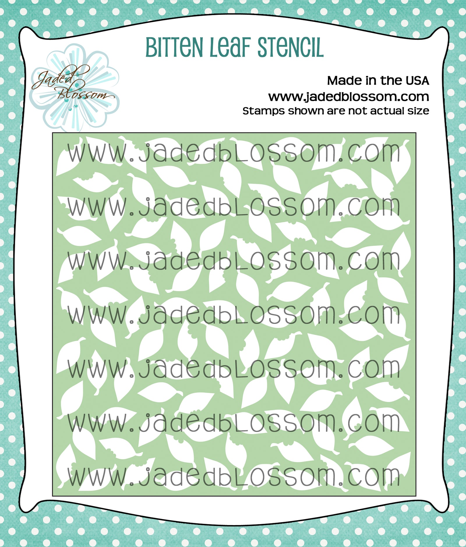 Bitten Leaf Stencil