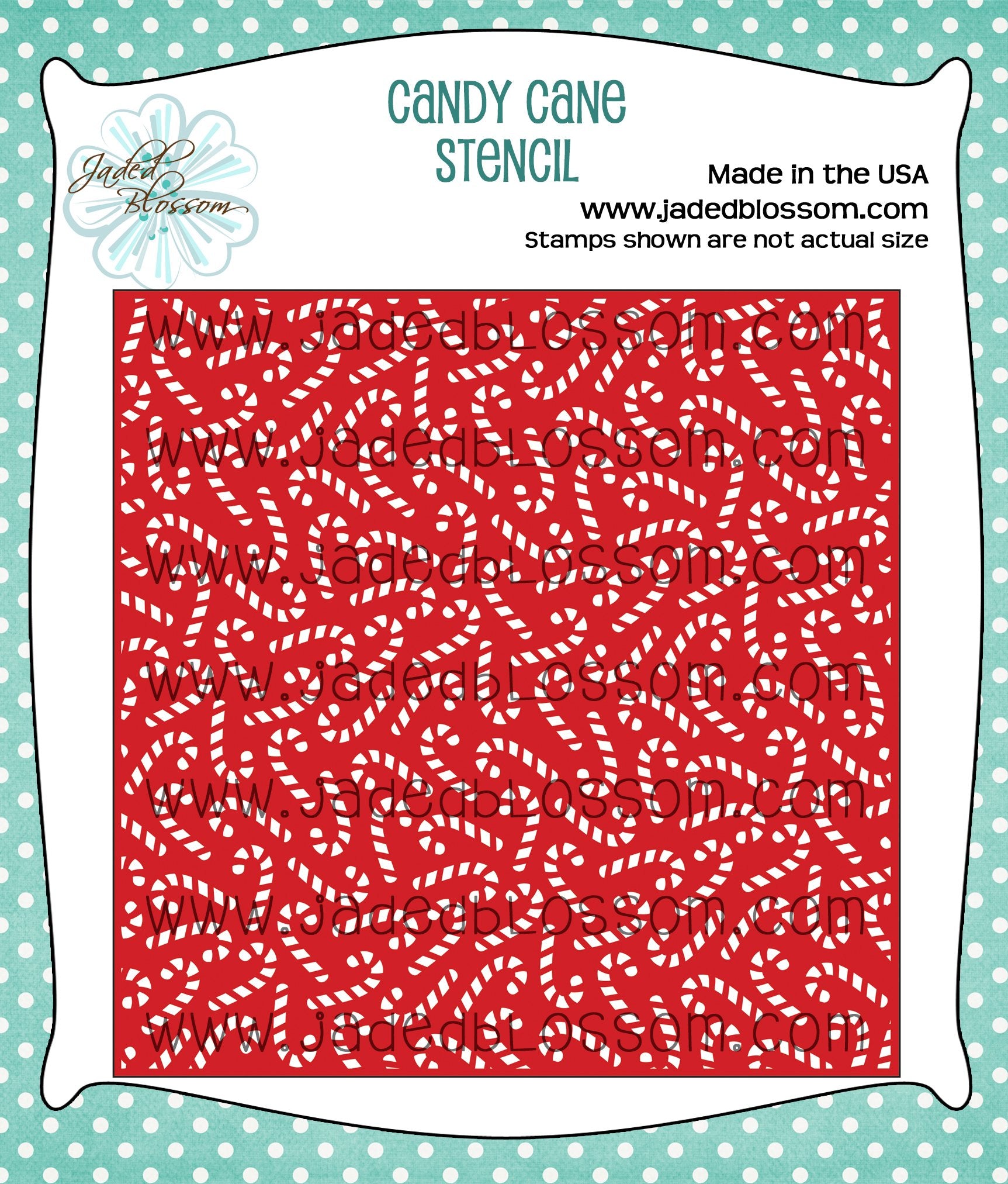 Candy Cane Stencil 2025, 1725 Candy Cane Stencil - Jaded Blossom