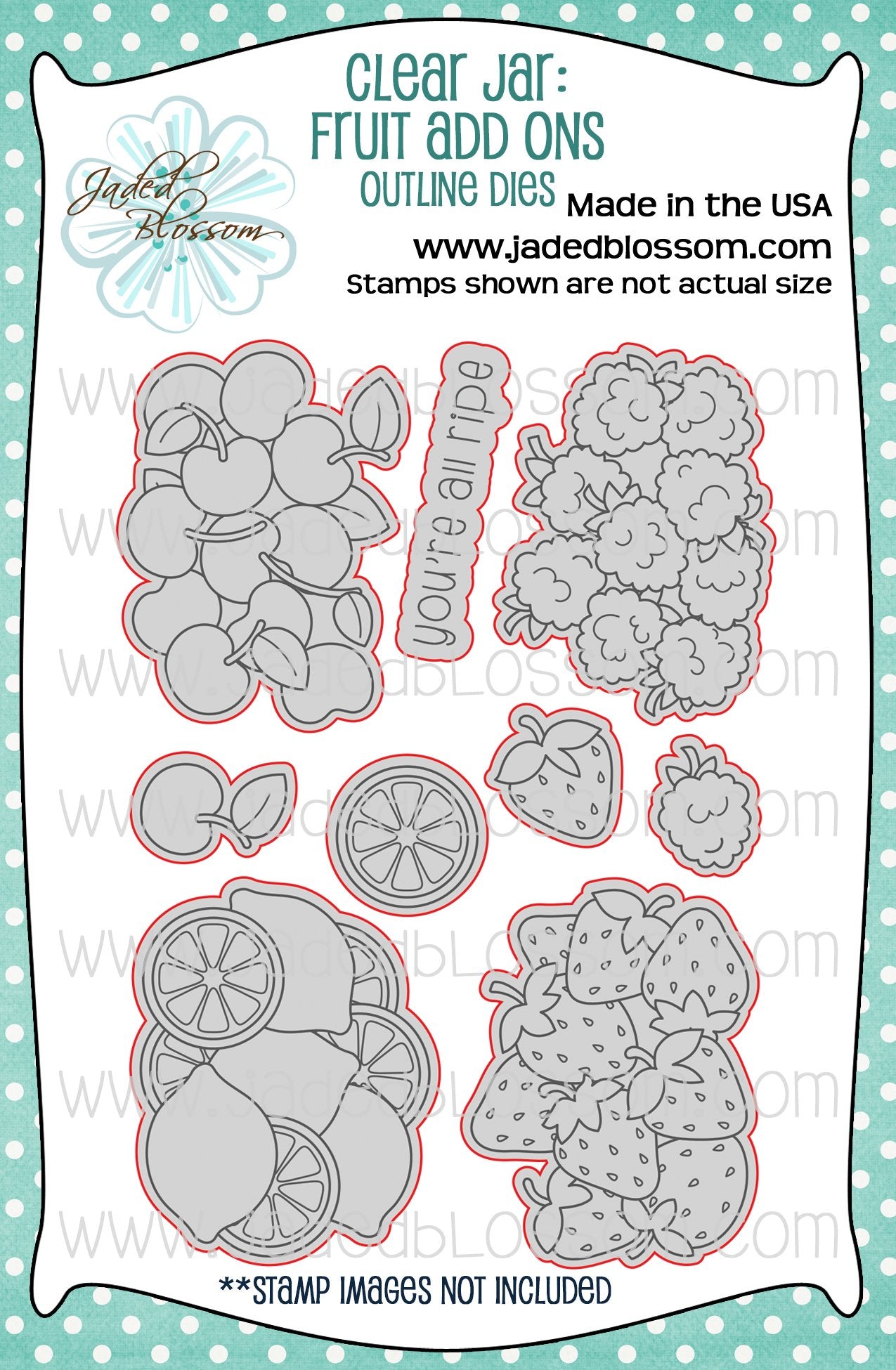 Clear Jar: Fruit Add Ons Outline Dies