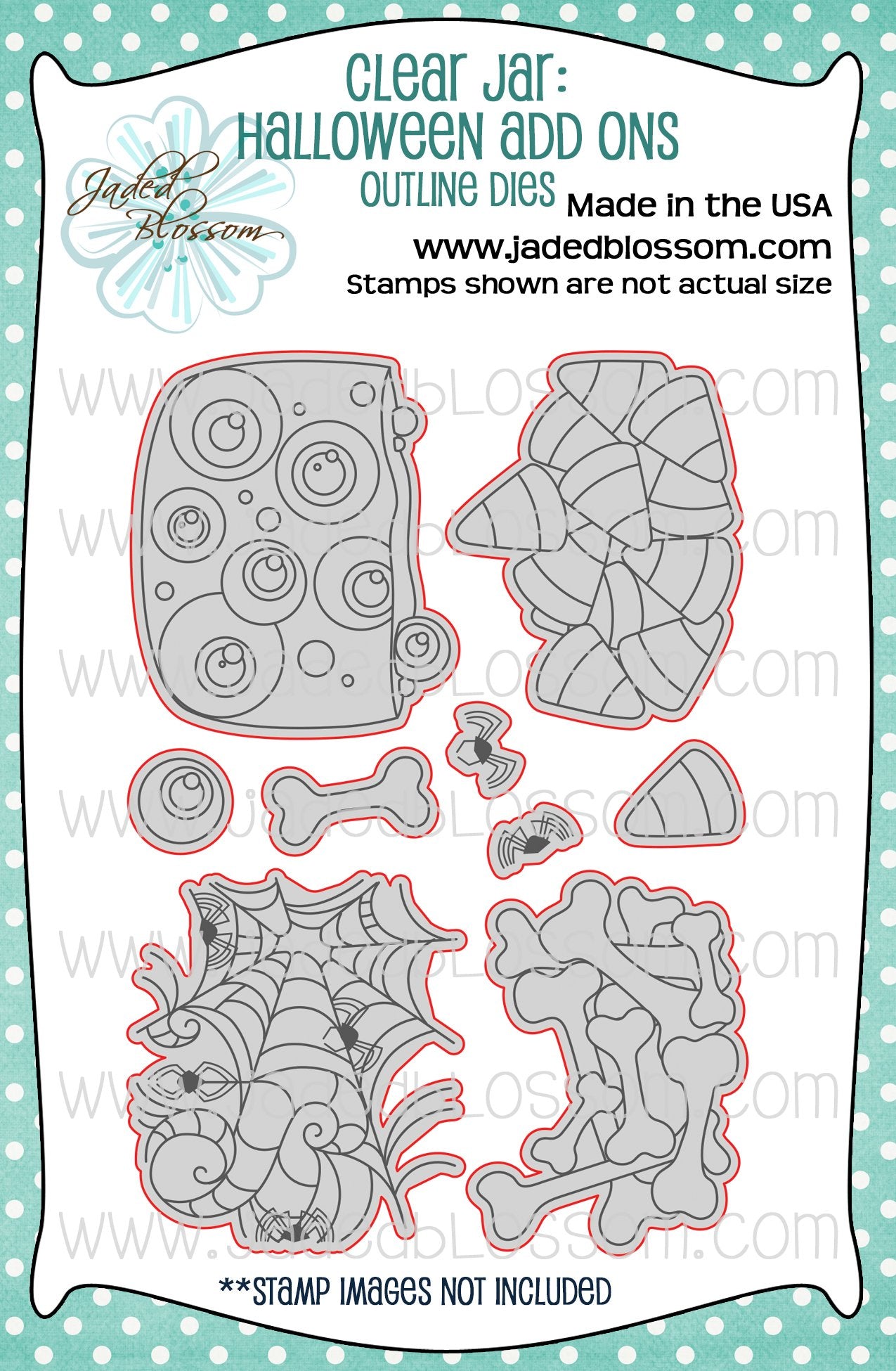 Clear Jar: Halloween Add Ons Outline Dies