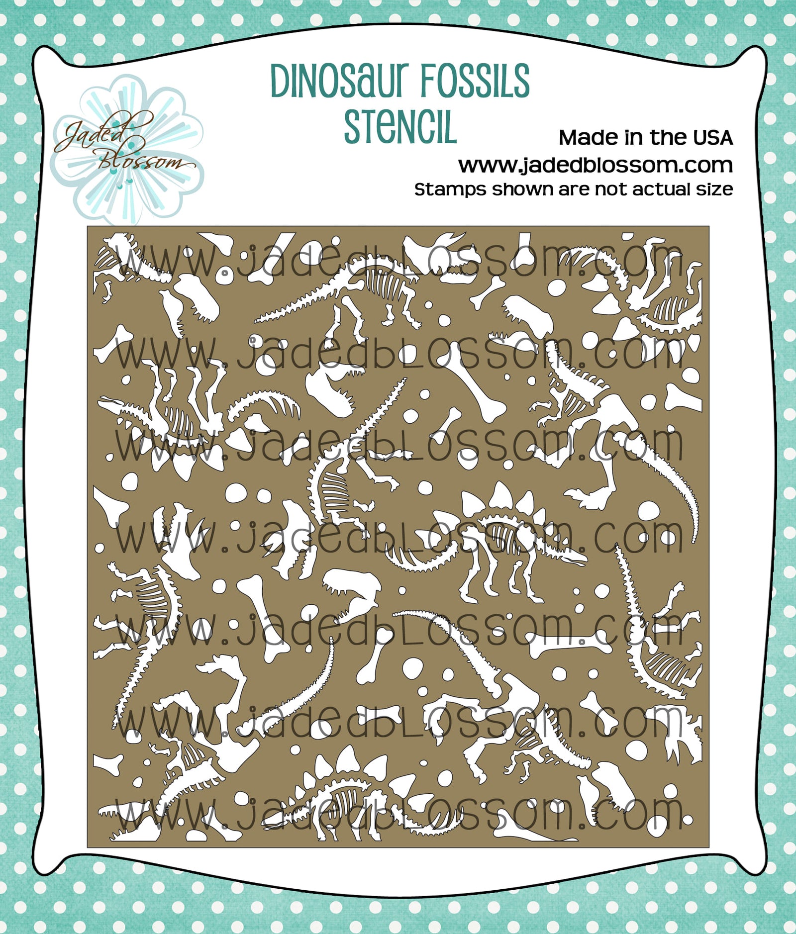 Dinosaur Fossils Stencil